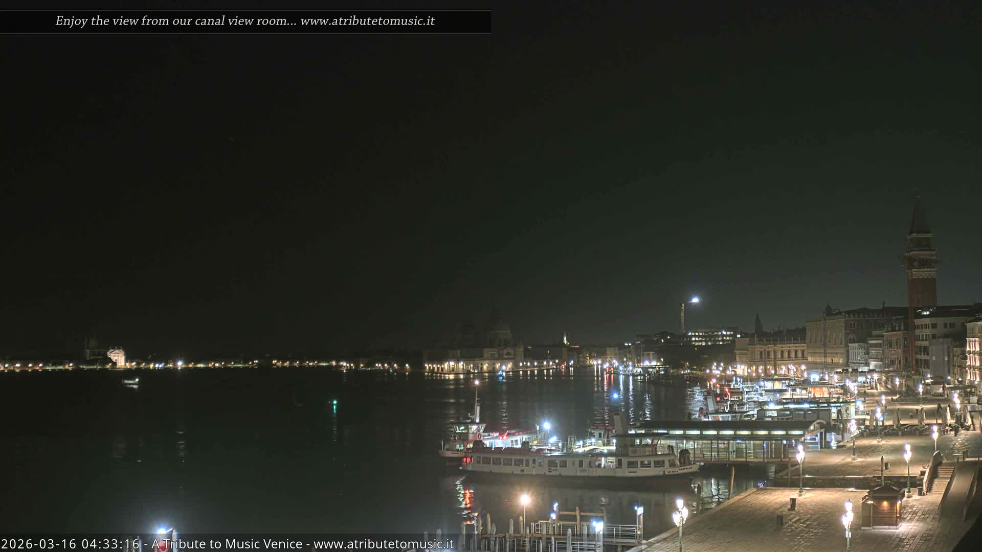 Venice City Live Cam from St. Mark's Basin - Venice, Veneto, Italy