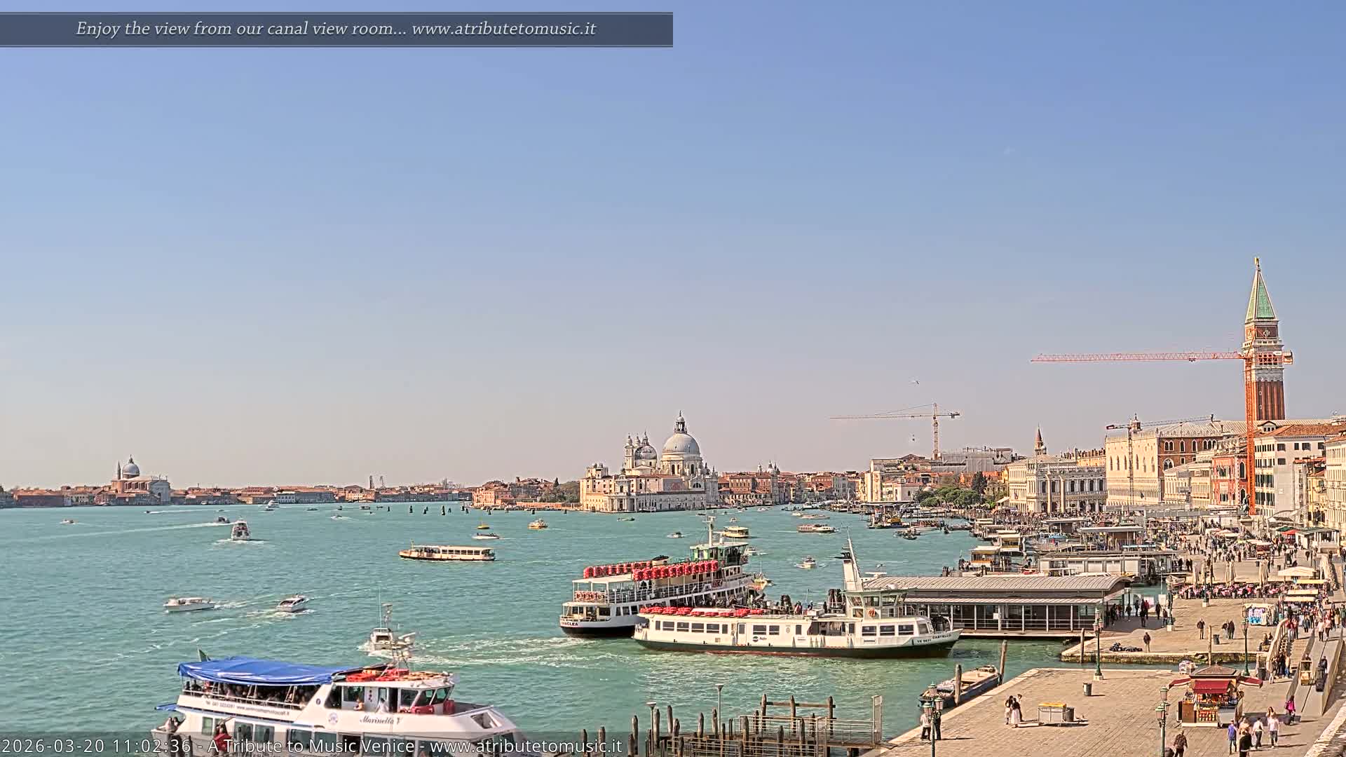 Venice City Live Cam from St. Mark's Basin - Venice, Veneto, Italy