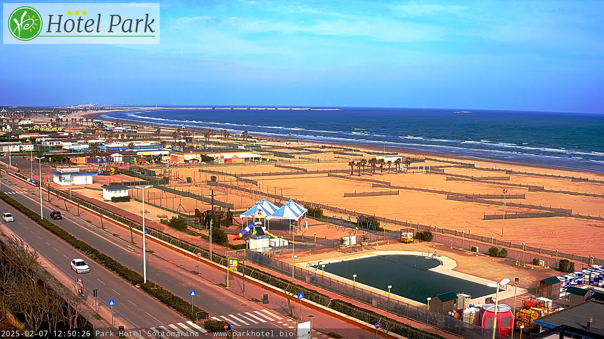 Chioggia Sottomarina Beach Panaromic Live Cam - Venice, Veneto, Italy
