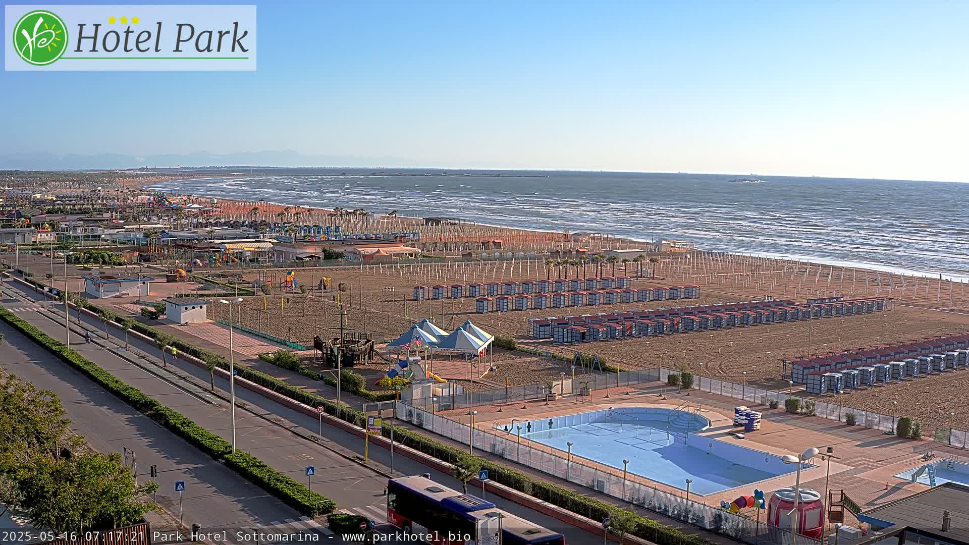 Chioggia Sottomarina Beach Panaromic Live Cam - Venice, Veneto, Italy