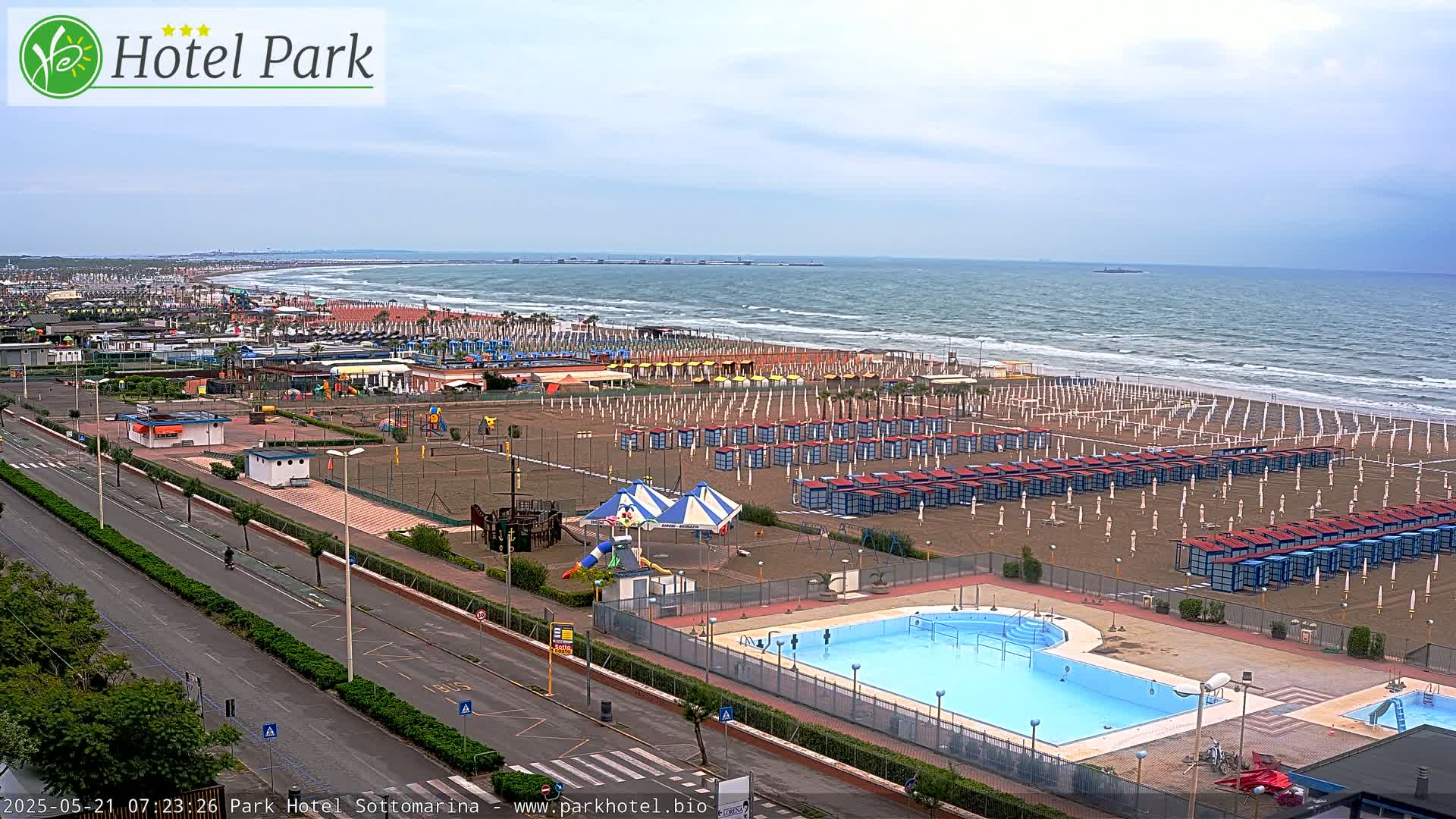 Chioggia Sottomarina Beach Panaromic Live Cam - Venice, Veneto, Italy