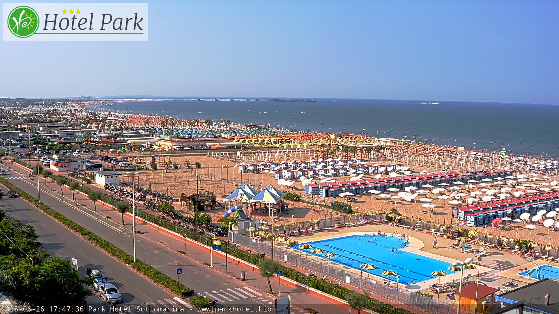Chioggia Sottomarina Beach Panaromic Live Cam - Venice, Veneto, Italy