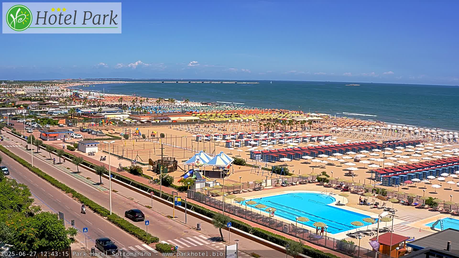 Chioggia Sottomarina Beach Panaromic Live Cam - Venice, Veneto, Italy