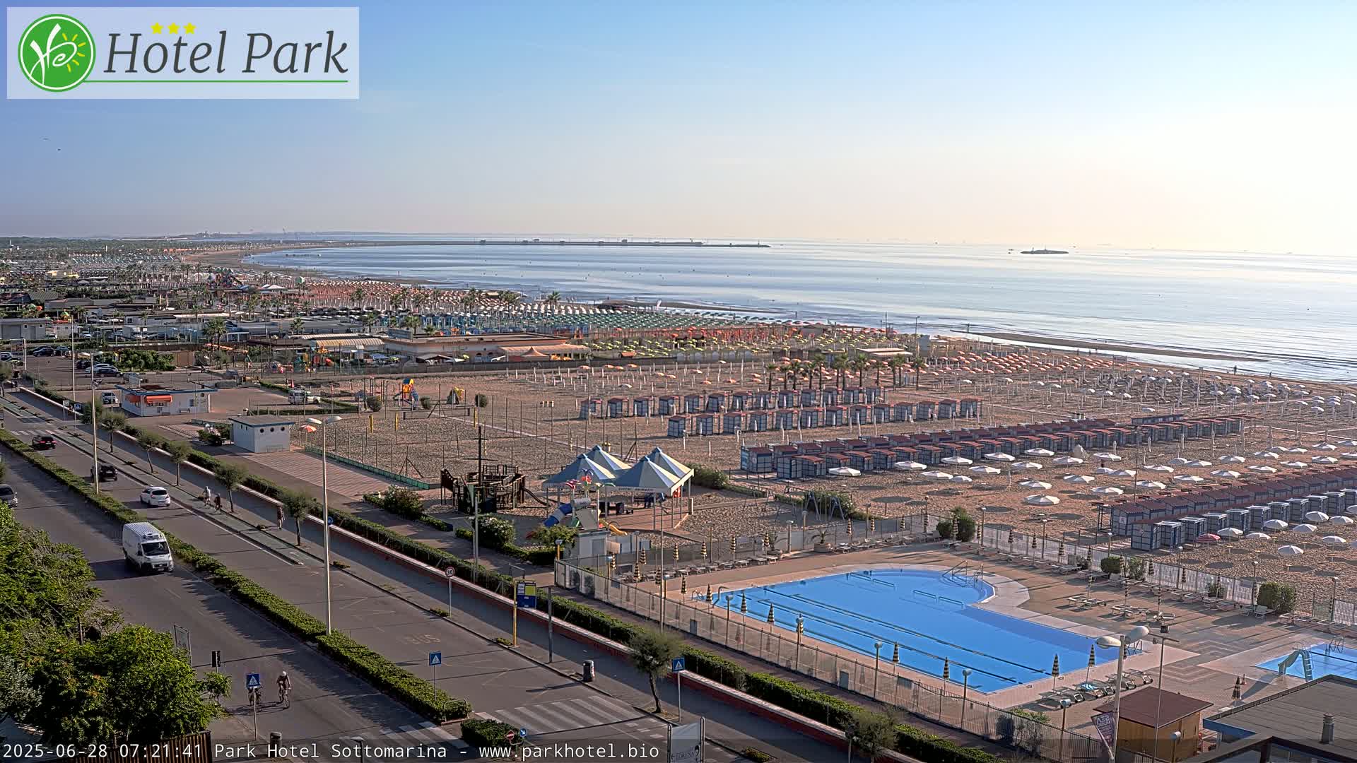 Chioggia Sottomarina Beach Panaromic Live Cam - Venice, Veneto, Italy