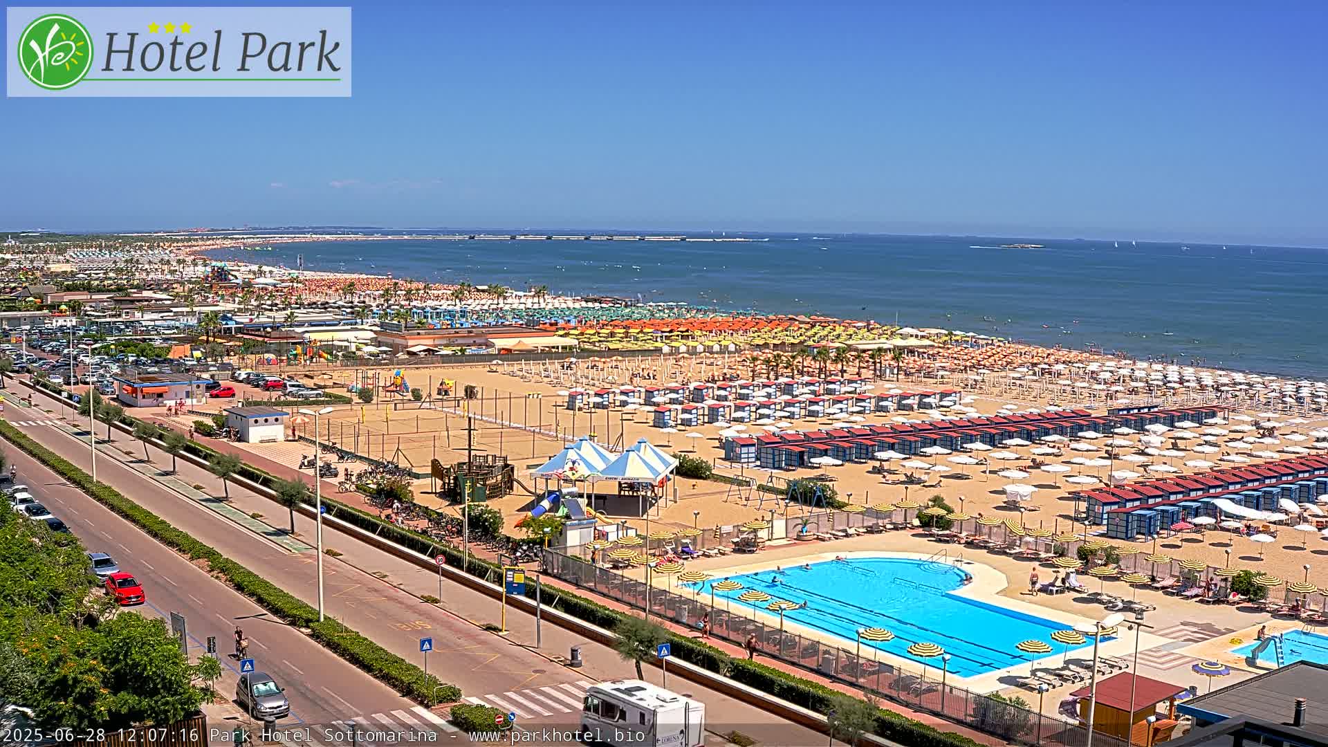 Chioggia Sottomarina Beach Panaromic Live Cam - Venice, Veneto, Italy