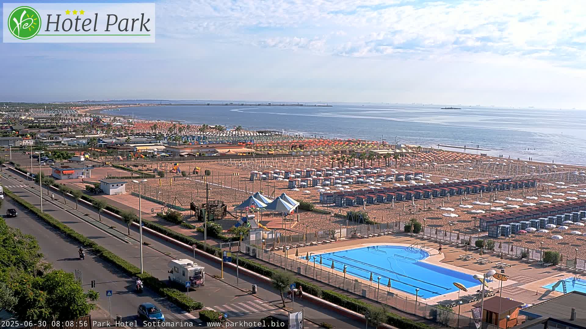 Chioggia Sottomarina Beach Panaromic Live Cam - Venice, Veneto, Italy
