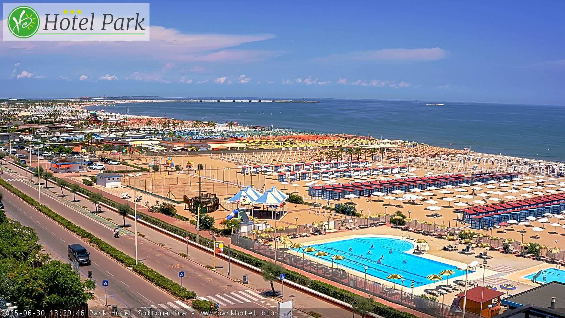 Chioggia Sottomarina Beach Panaromic Live Cam - Venice, Veneto, Italy