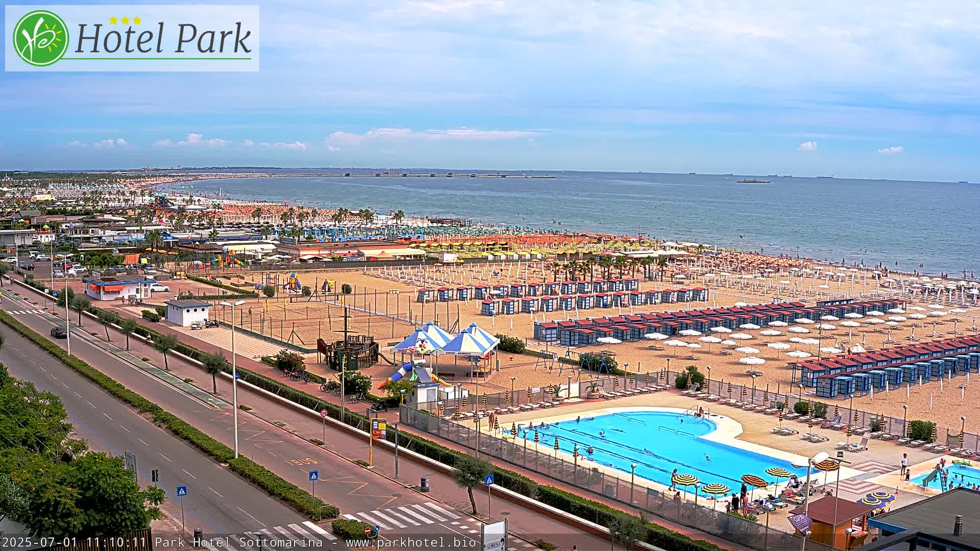 Chioggia Sottomarina Beach Panaromic Live Cam - Venice, Veneto, Italy