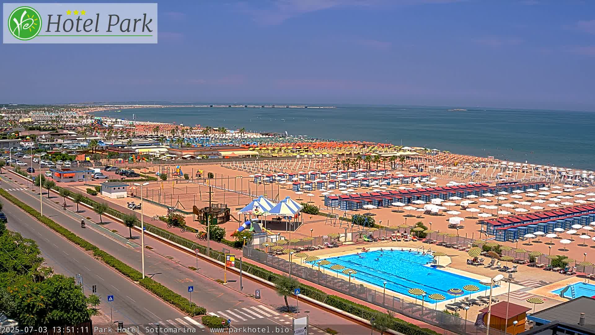Chioggia Sottomarina Beach Panaromic Live Cam - Venice, Veneto, Italy