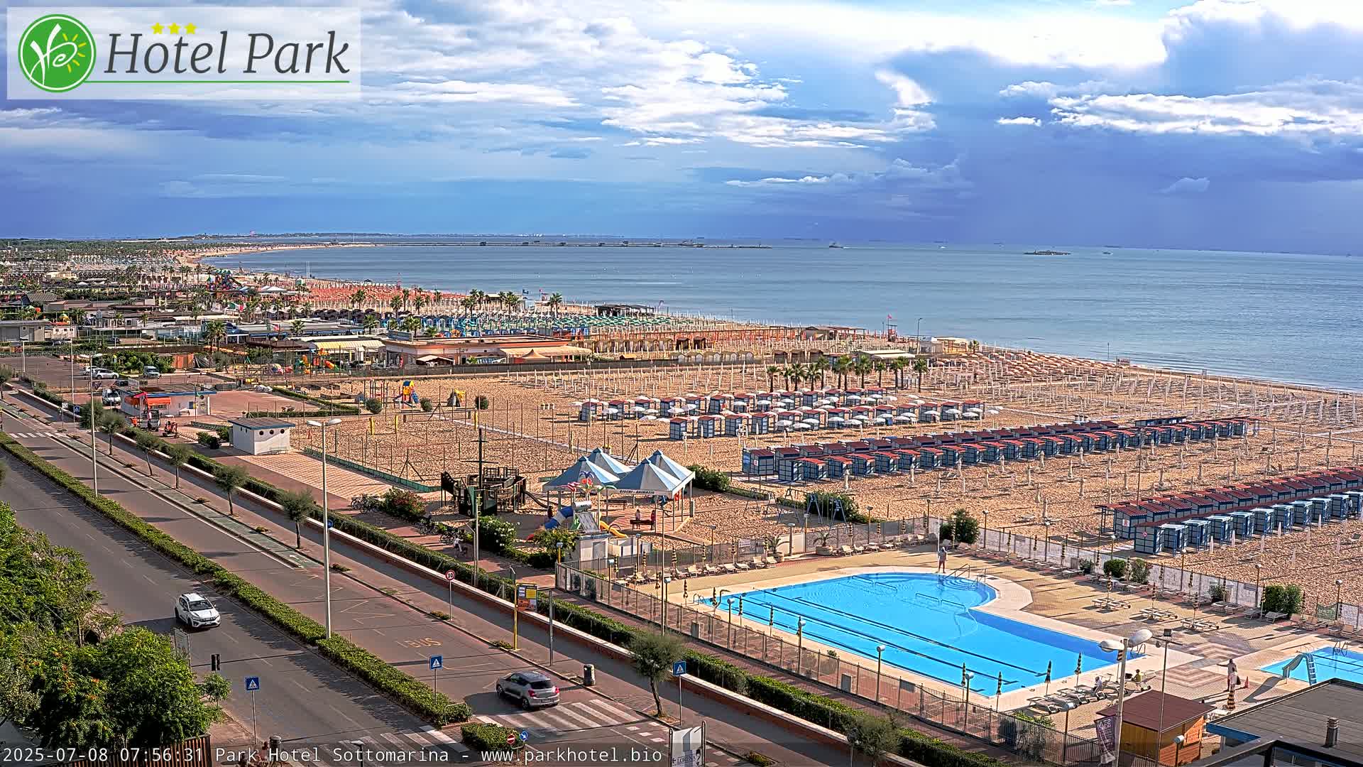 Chioggia Sottomarina Beach Panaromic Live Cam - Venice, Veneto, Italy