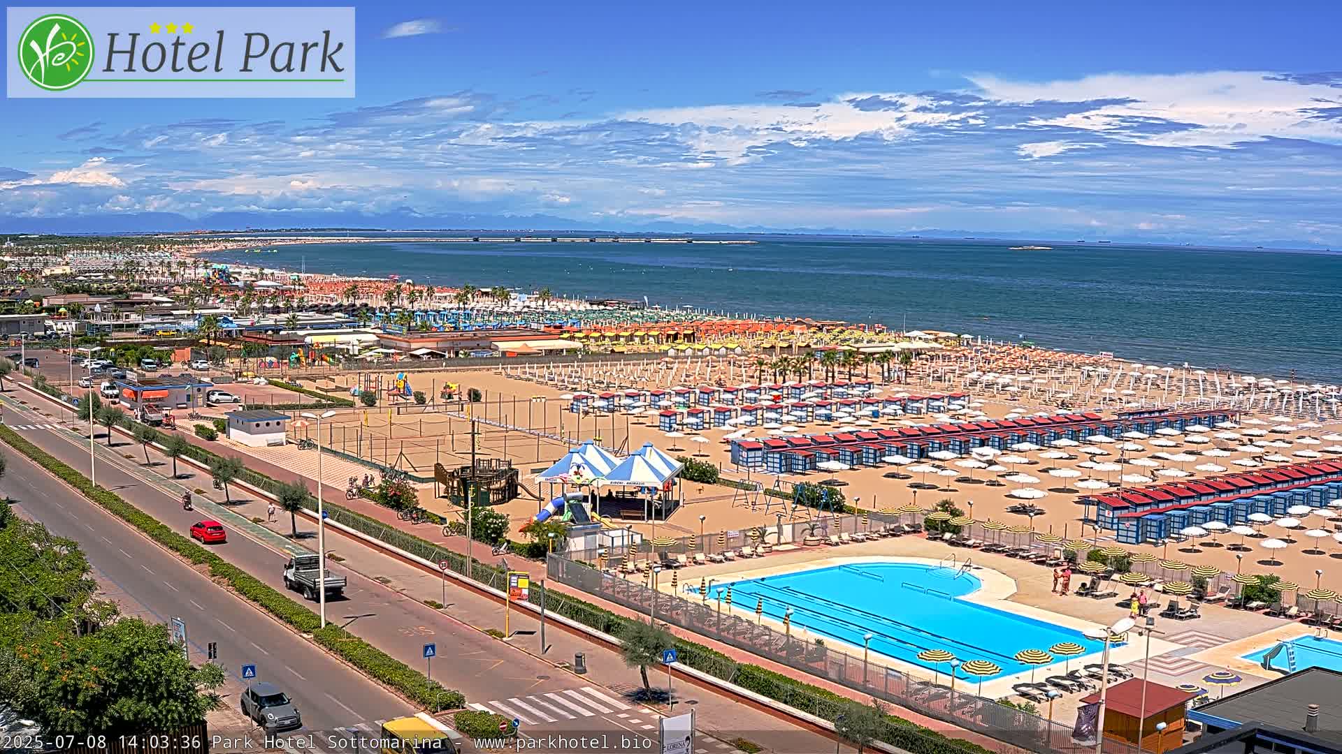Chioggia Sottomarina Beach Panaromic Live Cam - Venice, Veneto, Italy