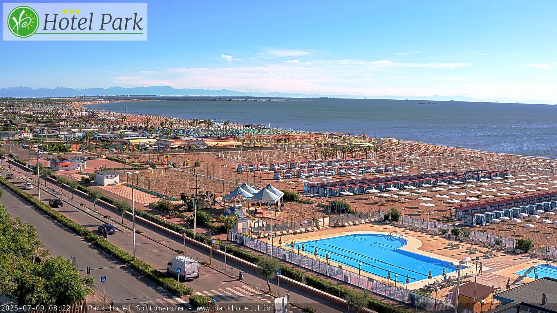 Chioggia Sottomarina Beach Panaromic Live Cam - Venice, Veneto, Italy