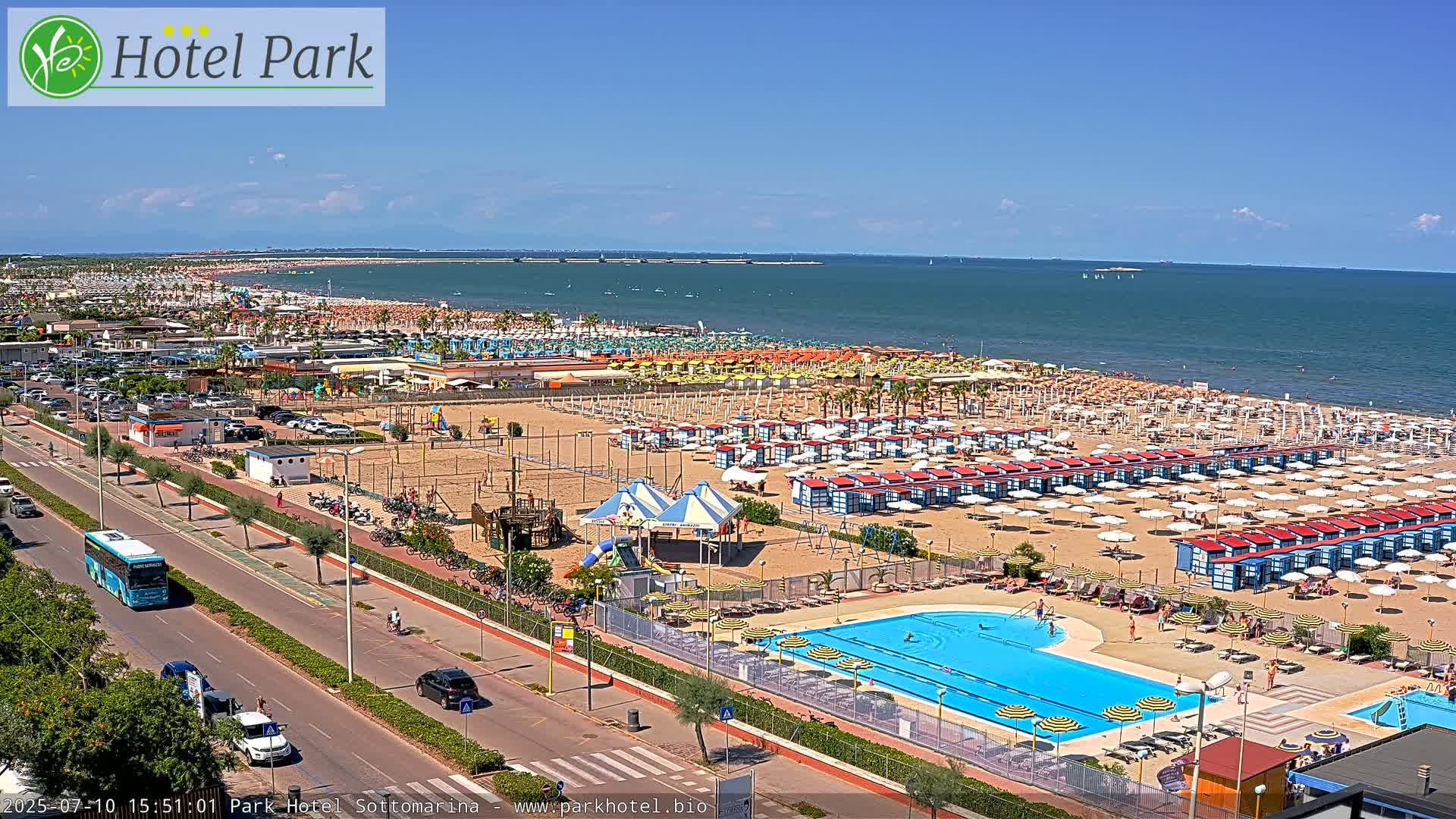 Chioggia Sottomarina Beach Panaromic Live Cam - Venice, Veneto, Italy
