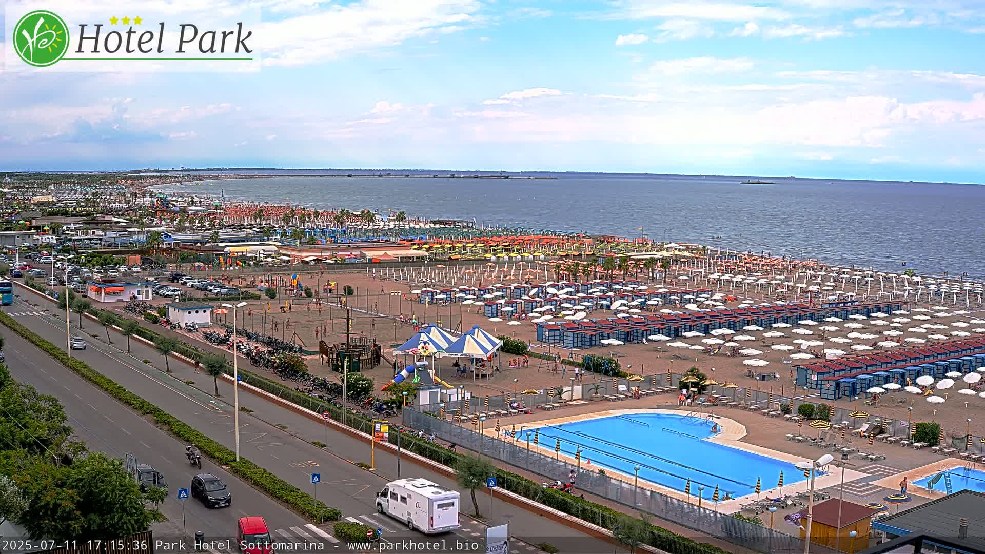Chioggia Sottomarina Beach Panaromic Live Cam - Venice, Veneto, Italy