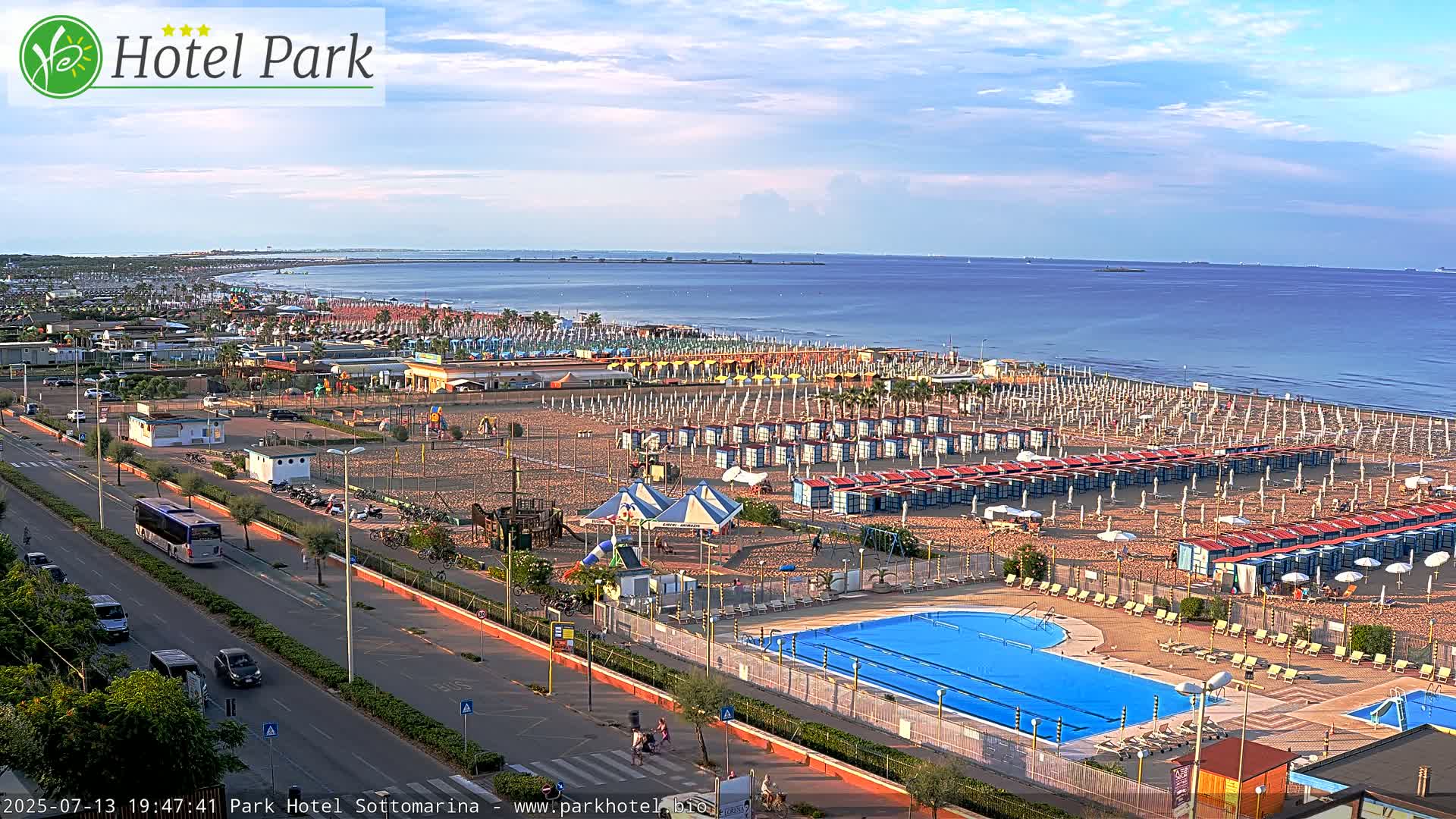 Chioggia Sottomarina Beach Panaromic Live Cam - Venice, Veneto, Italy