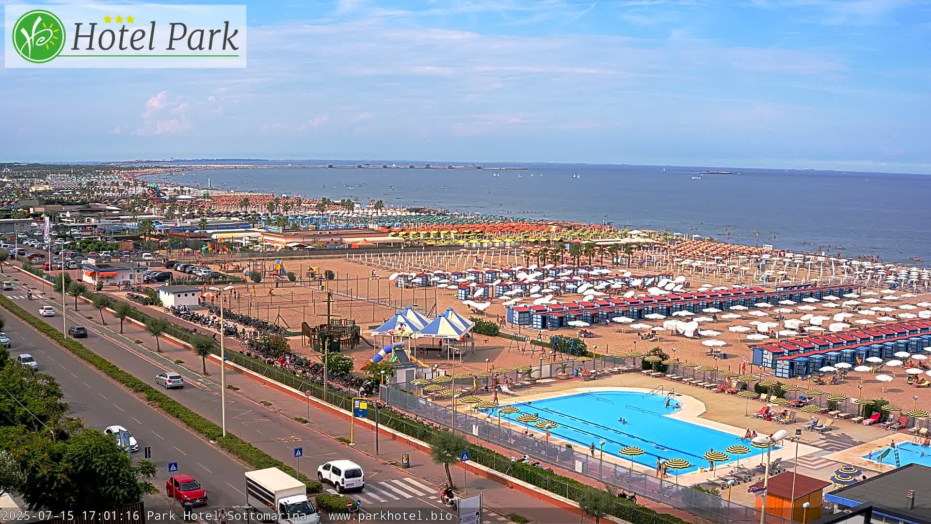 Chioggia Sottomarina Beach Panaromic Live Cam - Venice, Veneto, Italy