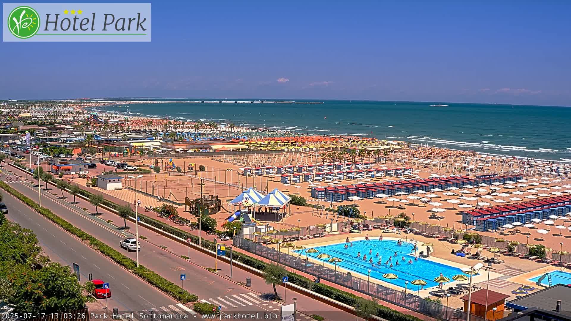 Chioggia Sottomarina Beach Panaromic Live Cam - Venice, Veneto, Italy