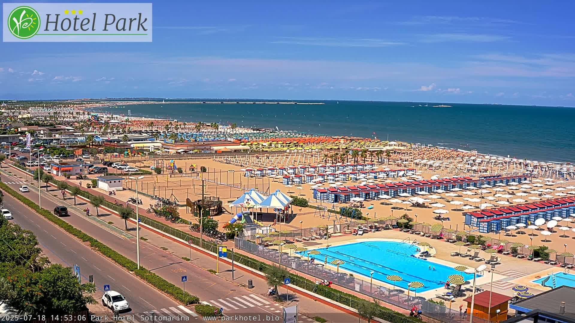 Chioggia Sottomarina Beach Panaromic Live Cam - Venice, Veneto, Italy