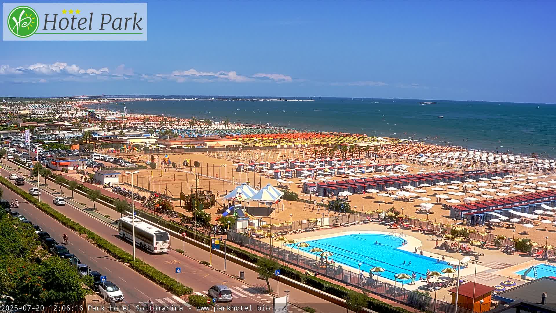 Chioggia Sottomarina Beach Panaromic Live Cam - Venice, Veneto, Italy