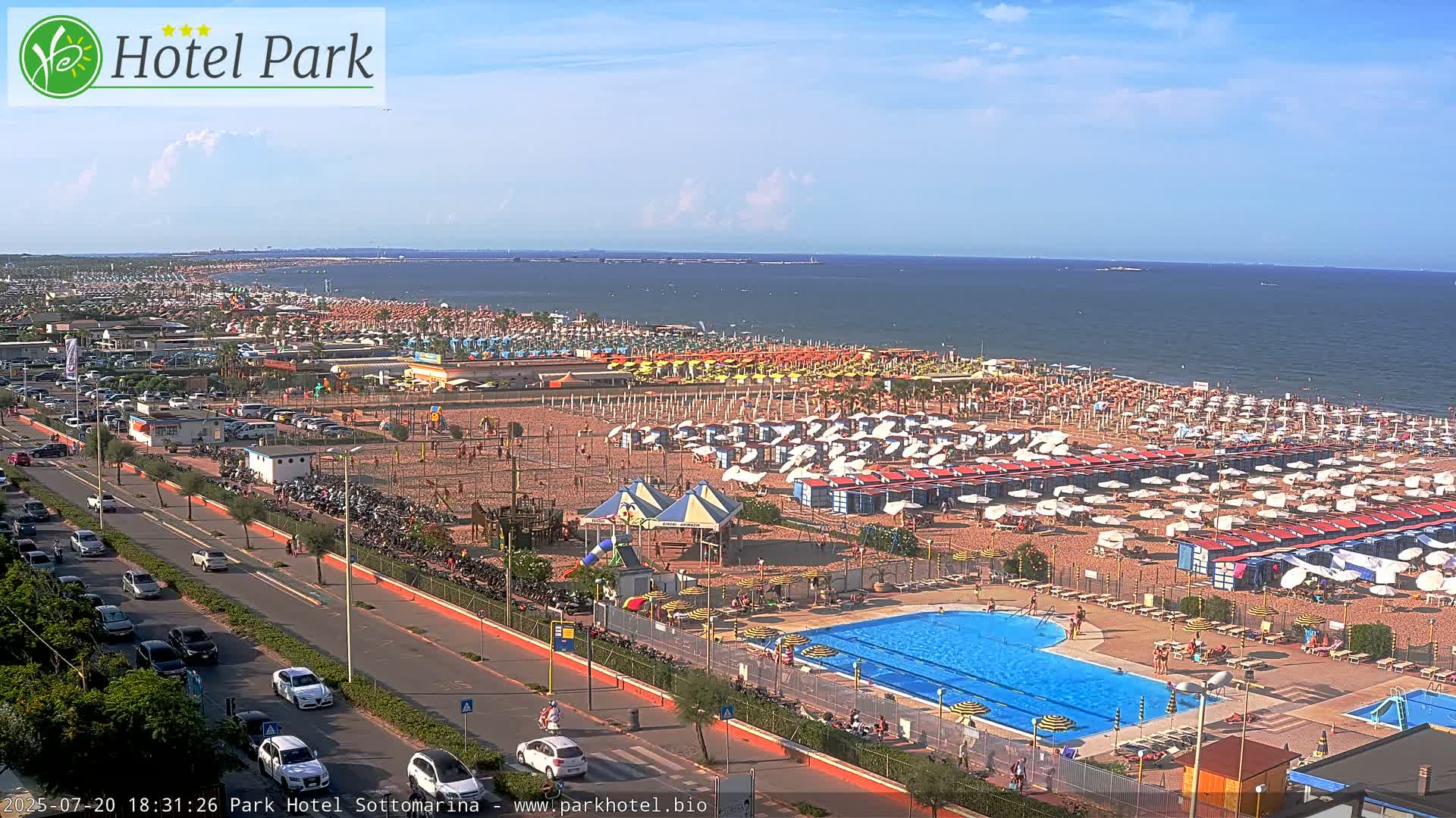 Chioggia Sottomarina Beach Panaromic Live Cam - Venice, Veneto, Italy