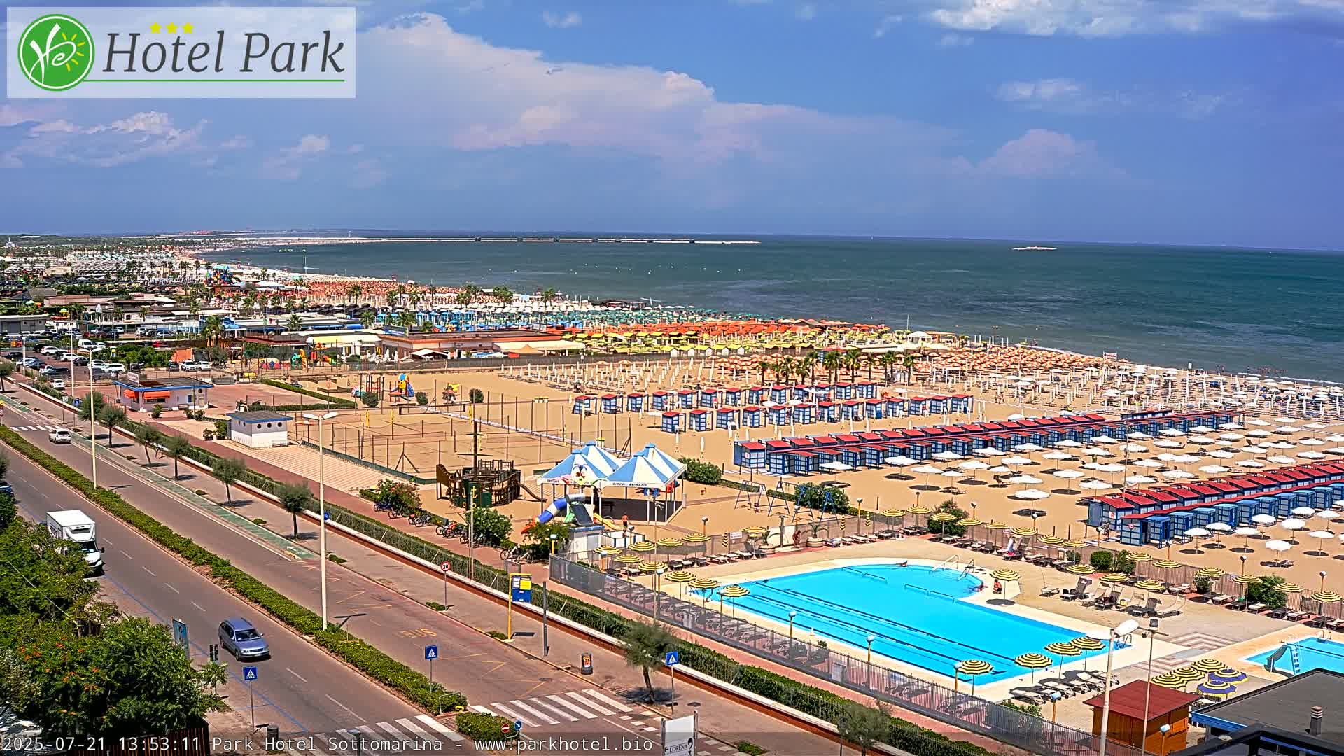 Chioggia Sottomarina Beach Panaromic Live Cam - Venice, Veneto, Italy