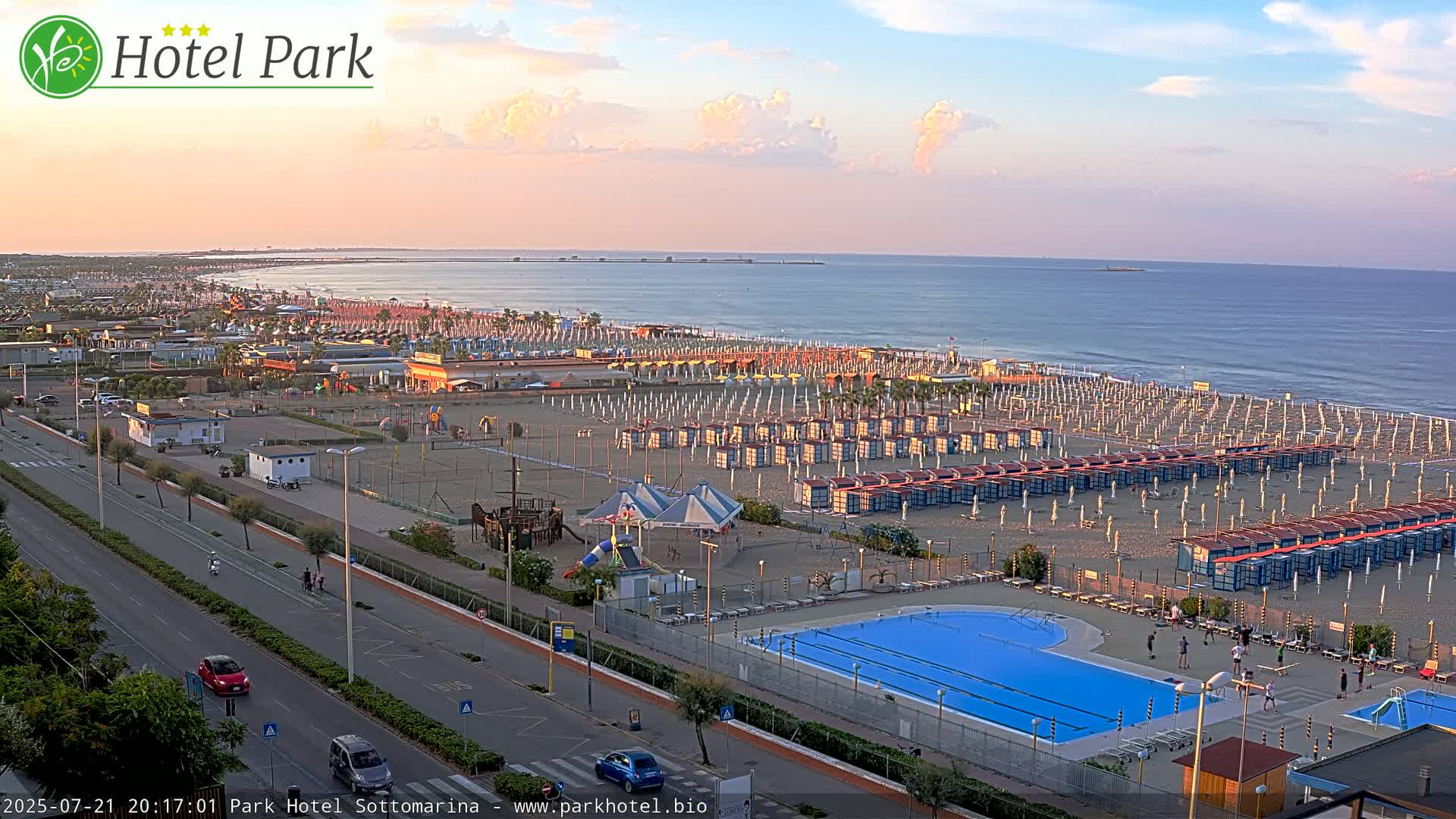 Chioggia Sottomarina Beach Panaromic Live Cam - Venice, Veneto, Italy