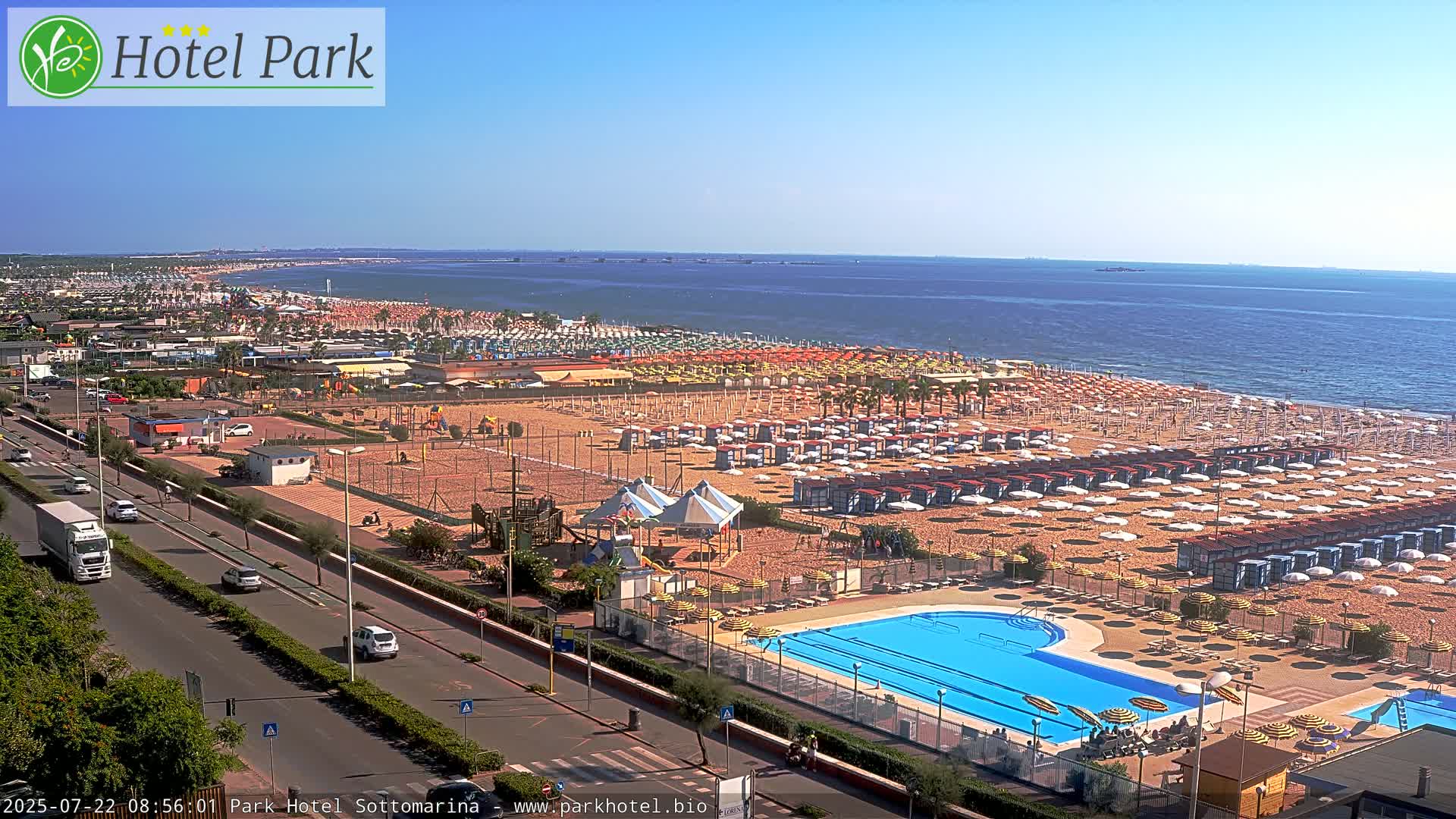 Chioggia Sottomarina Beach Panaromic Live Cam - Venice, Veneto, Italy