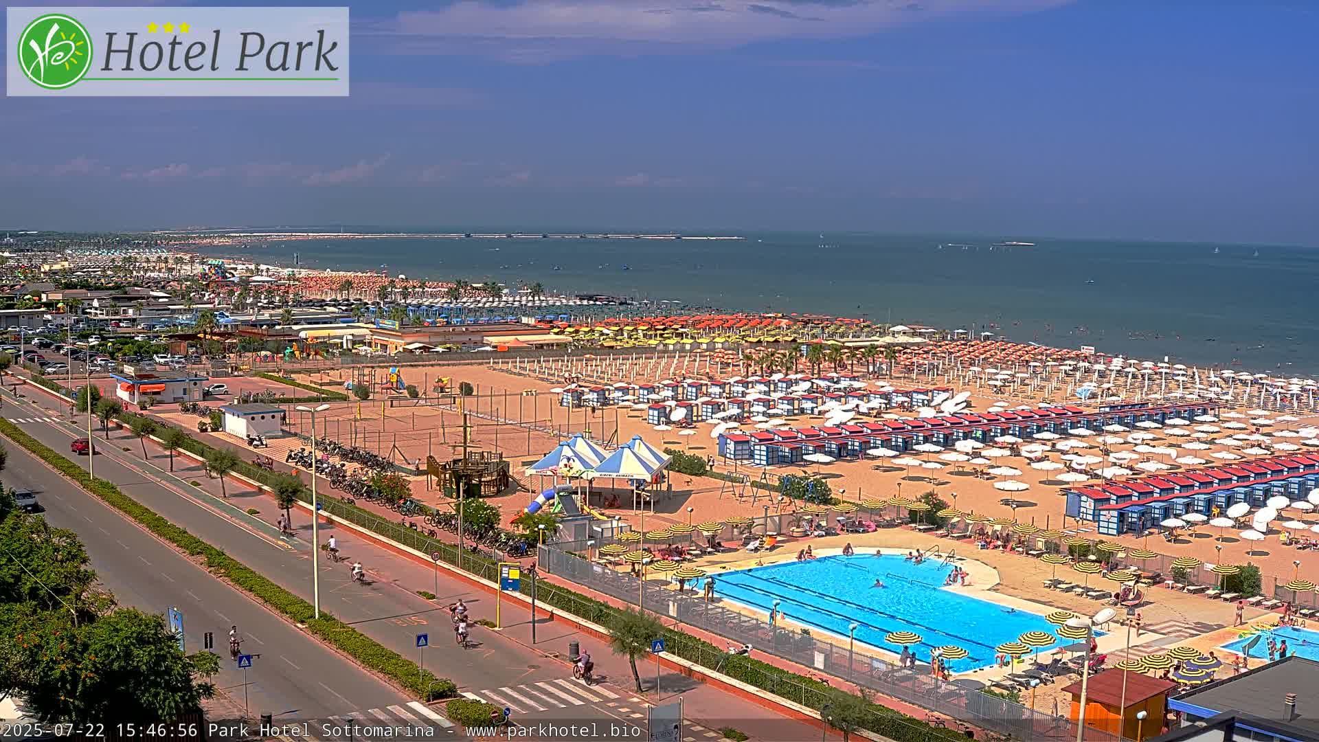Chioggia Sottomarina Beach Panaromic Live Cam - Venice, Veneto, Italy