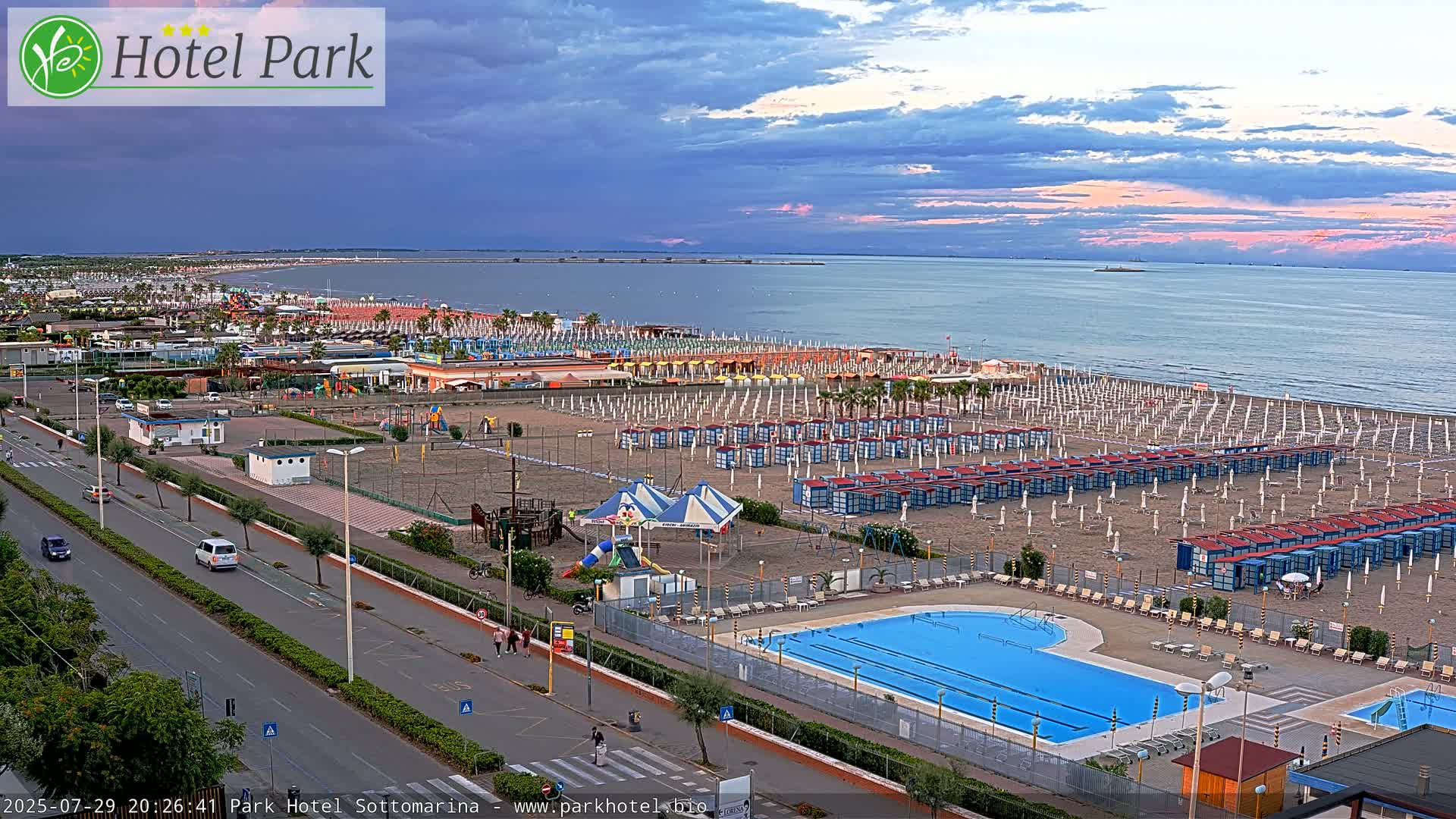 Chioggia Sottomarina Beach Panaromic Live Cam - Venice, Veneto, Italy