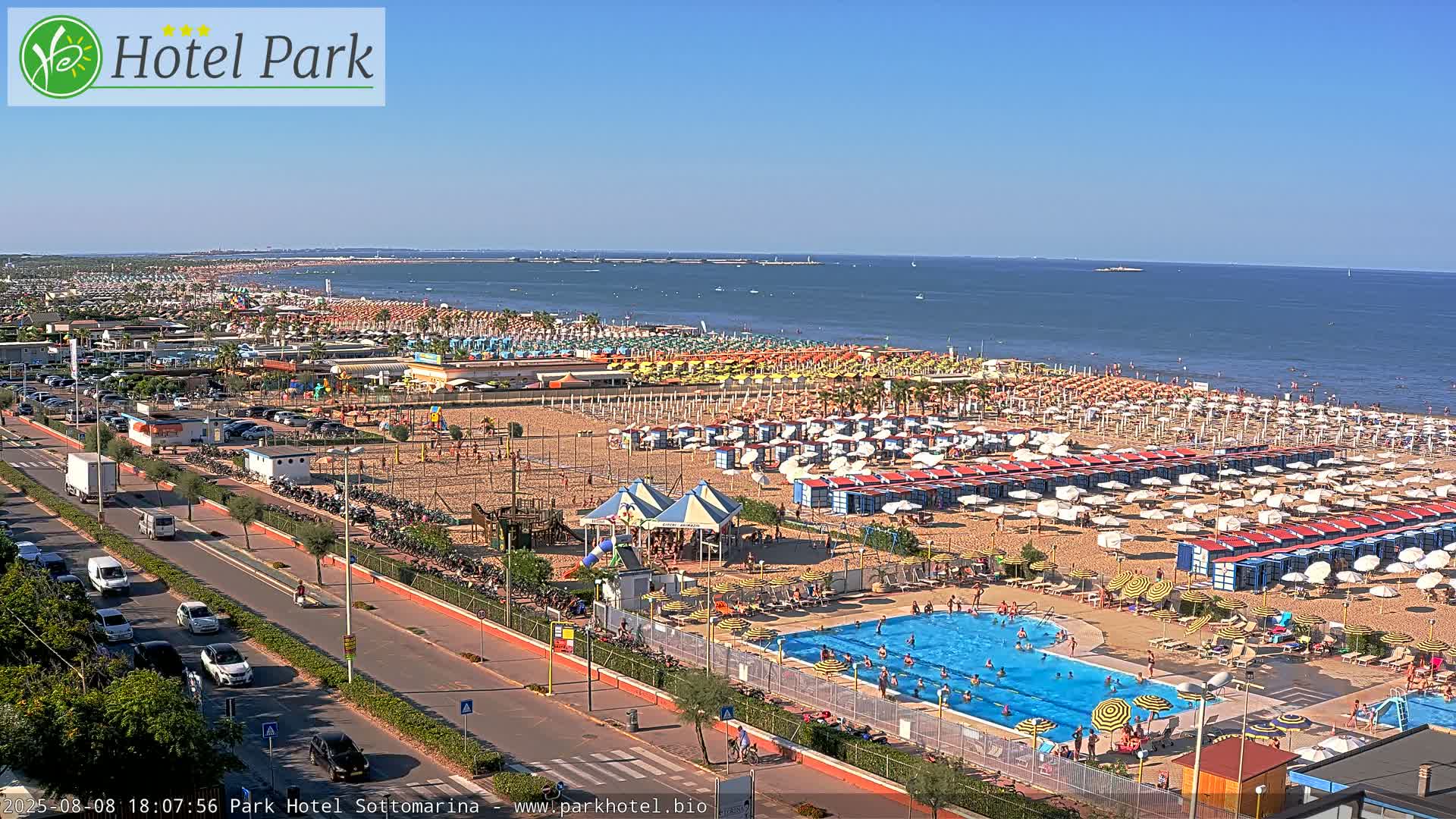 Chioggia Sottomarina Beach Panaromic Live Cam - Venice, Veneto, Italy