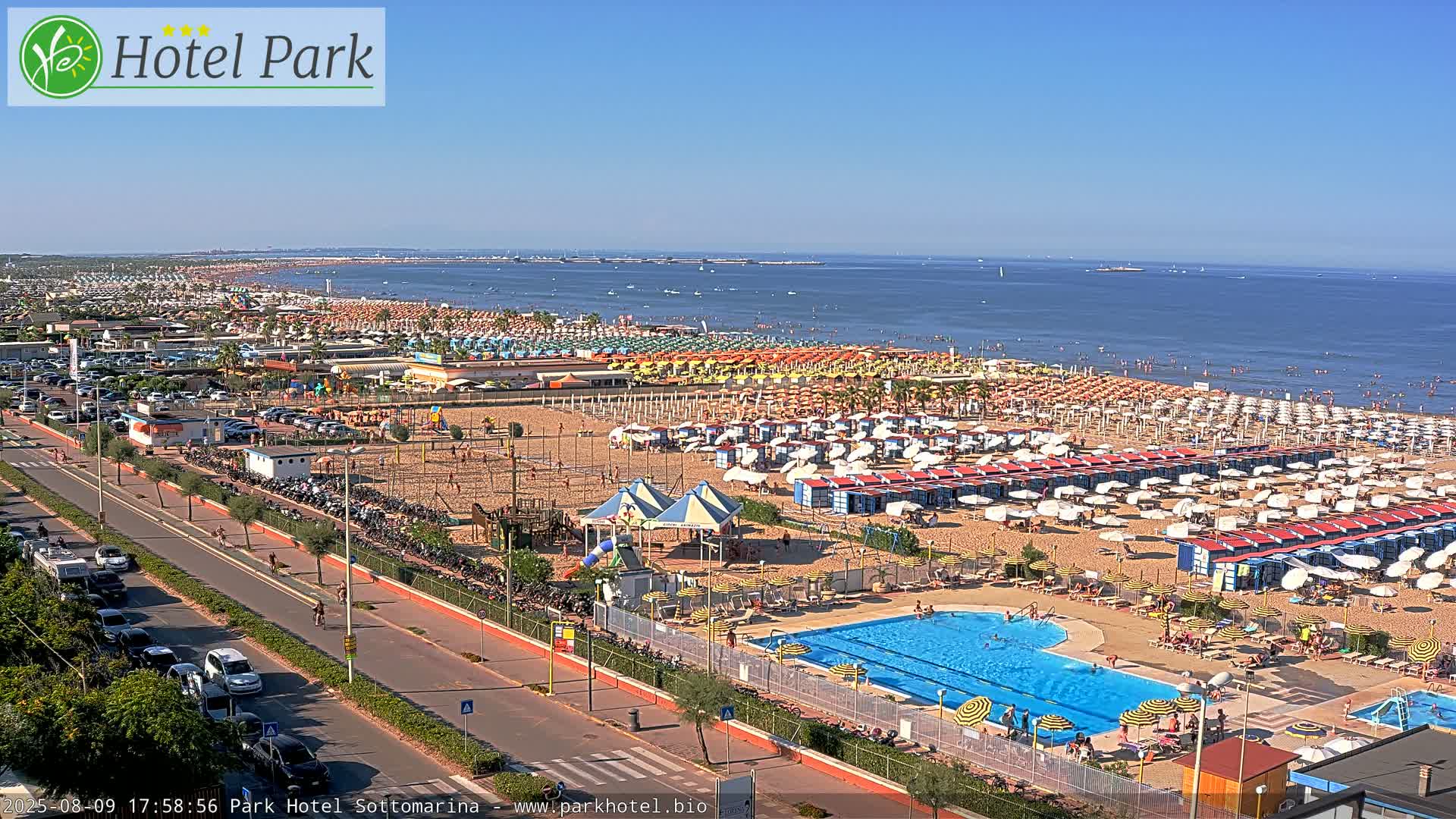 Chioggia Sottomarina Beach Panaromic Live Cam - Venice, Veneto, Italy