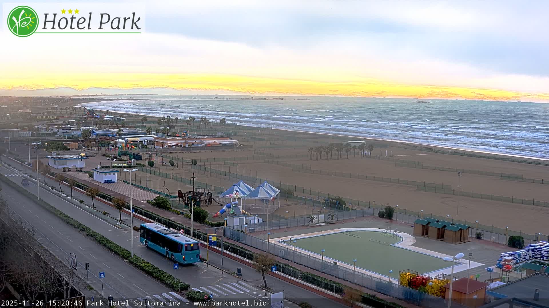 Chioggia Sottomarina Beach Panaromic Live Cam - Venice, Veneto, Italy