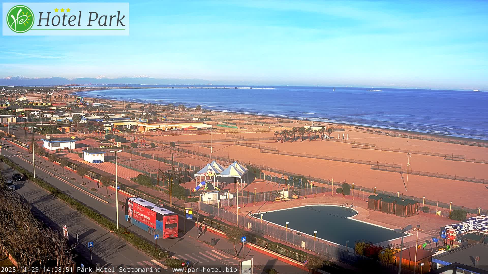 Chioggia Sottomarina Beach Panaromic Live Cam - Venice, Veneto, Italy