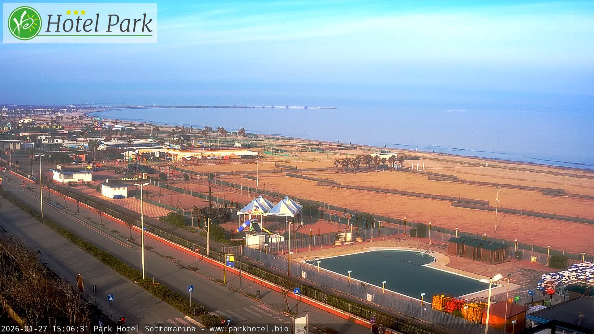 Chioggia Sottomarina Beach Panaromic Live Cam - Venice, Veneto, Italy