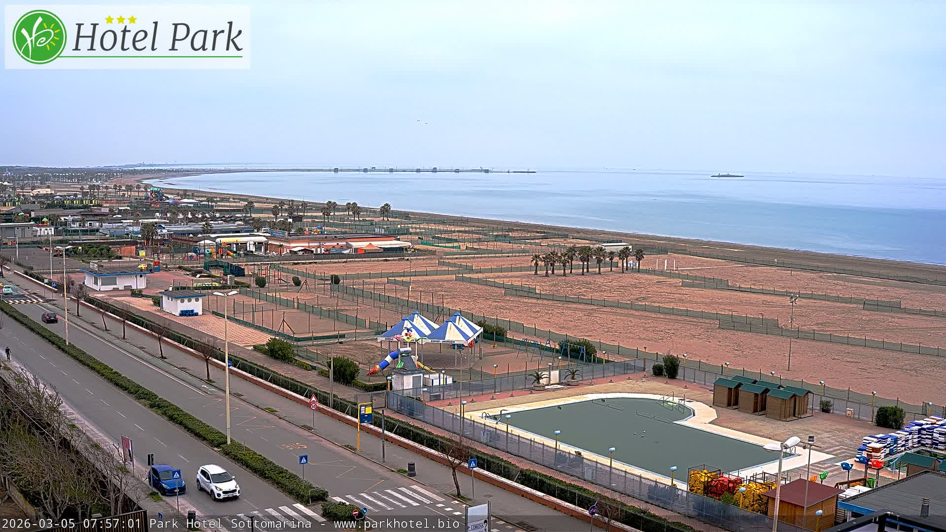 Chioggia Sottomarina Beach Panaromic Live Cam - Venice, Veneto, Italy