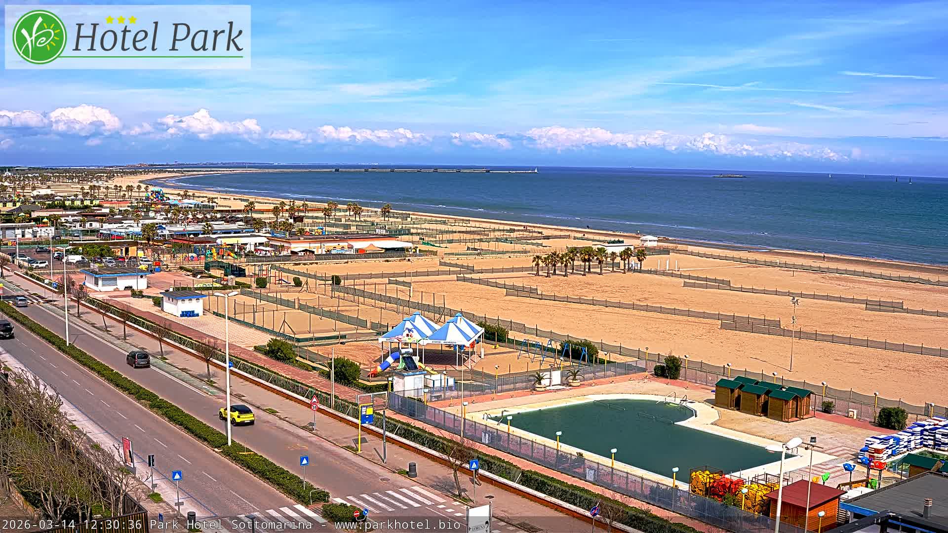 Chioggia Sottomarina Beach Panaromic Live Cam - Venice, Veneto, Italy