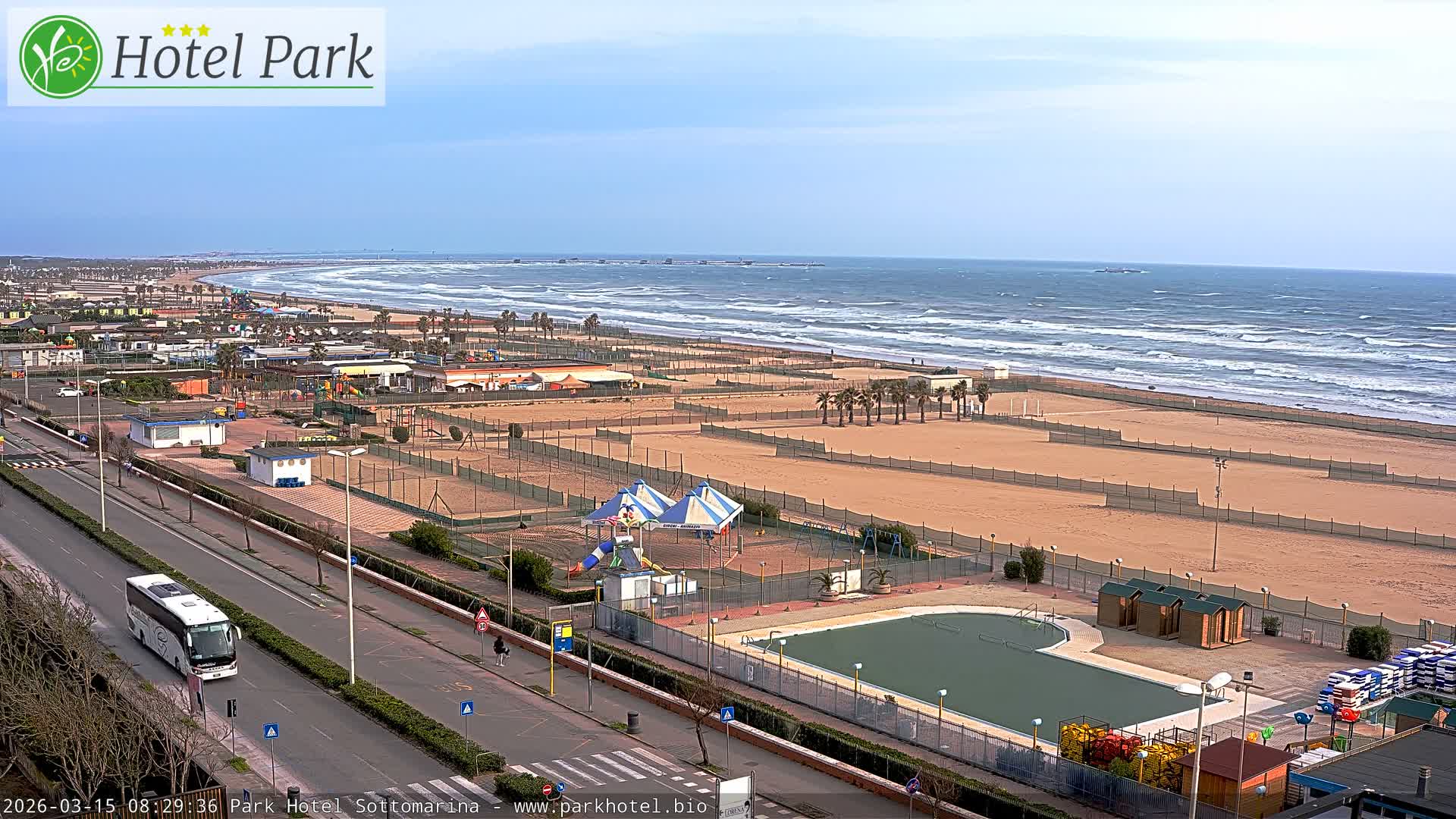 Chioggia Sottomarina Beach Panaromic Live Cam - Venice, Veneto, Italy