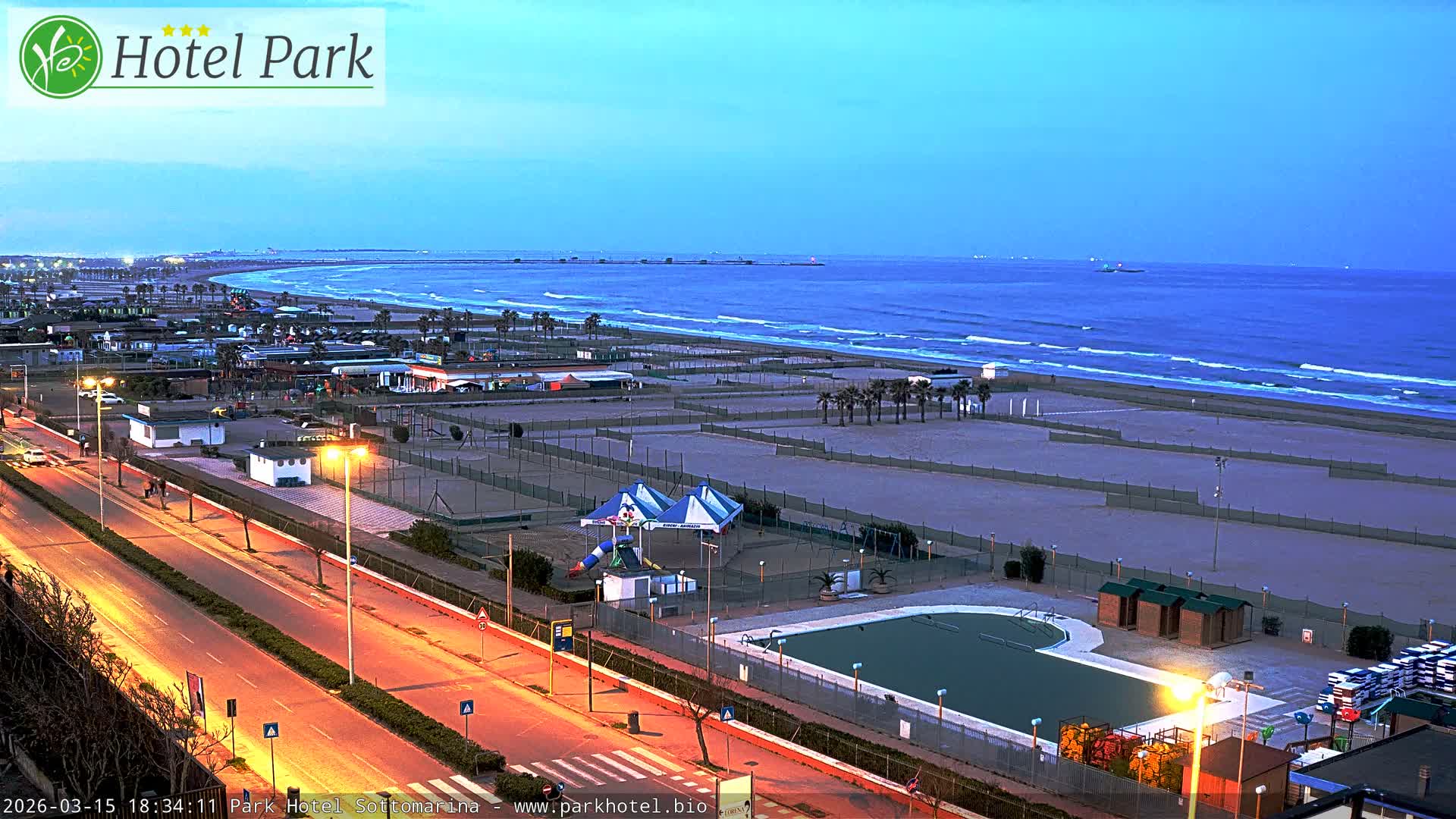 Chioggia Sottomarina Beach Panaromic Live Cam - Venice, Veneto, Italy