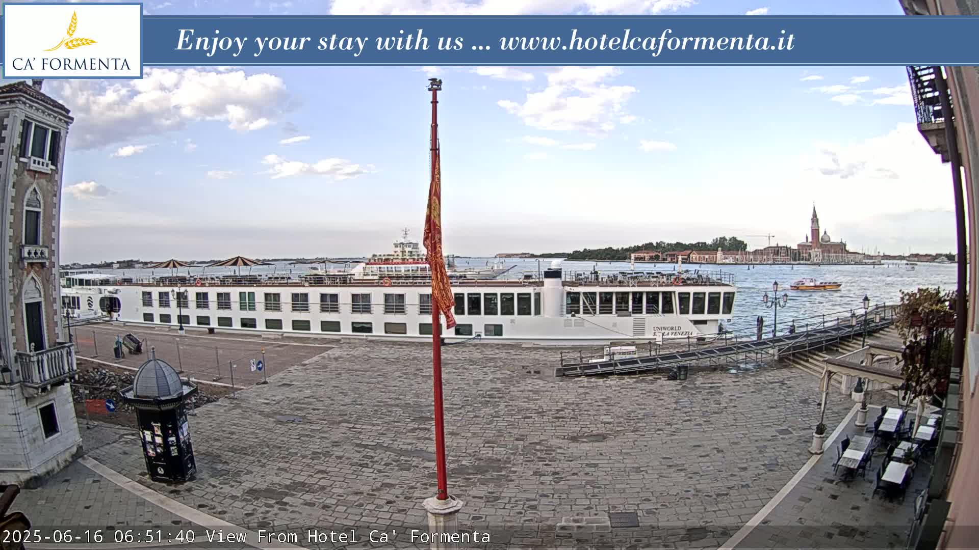 San Marco Basin from Via Garibaldi Live Cam - Venice, Veneto, Italy