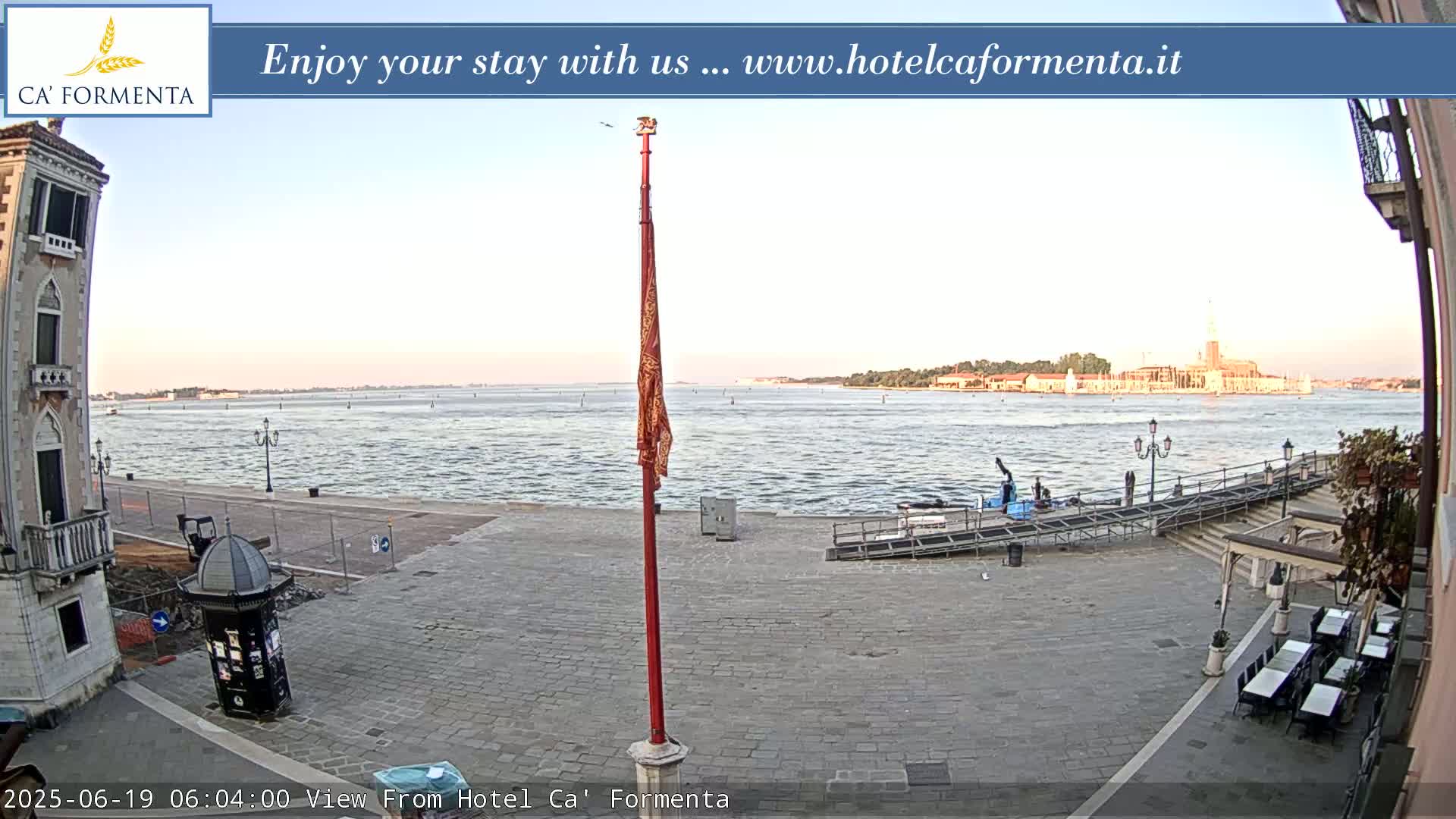 San Marco Basin from Via Garibaldi Live Cam - Venice, Veneto, Italy