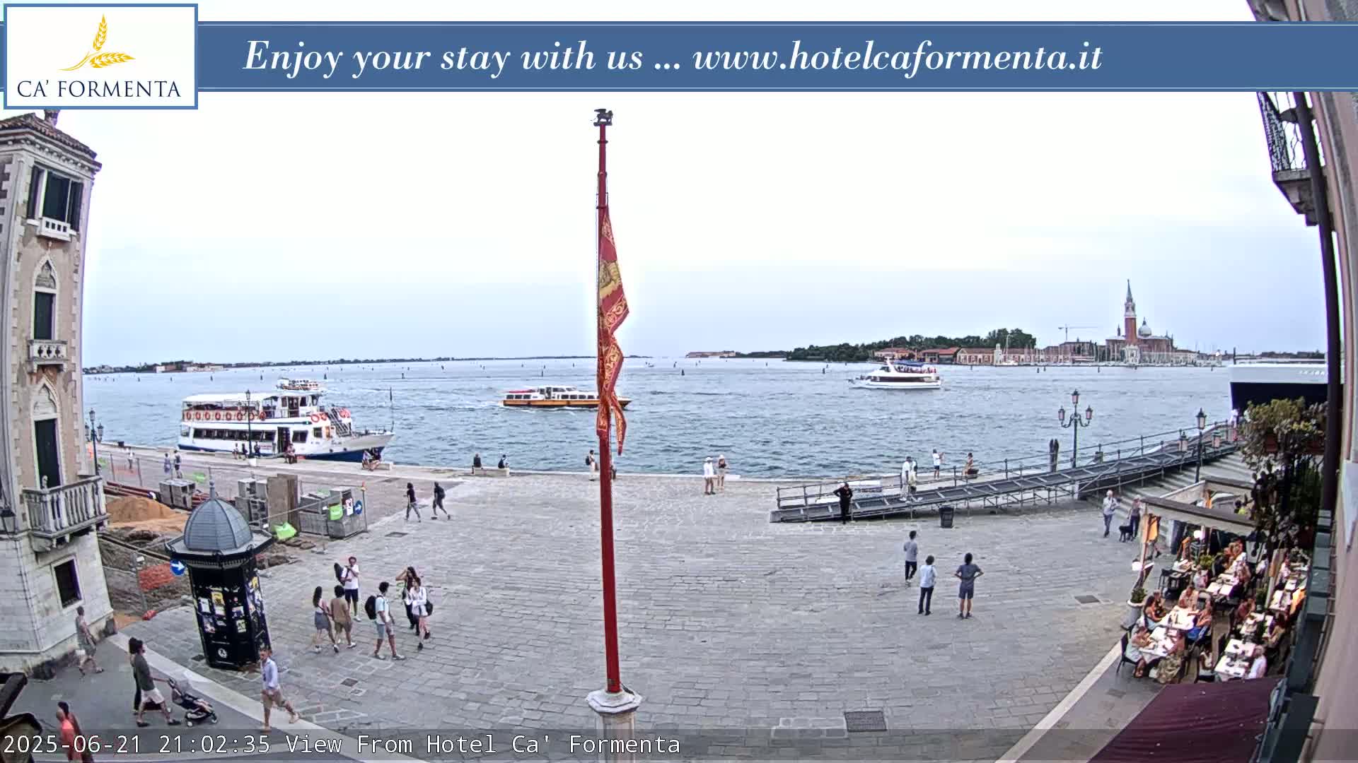 San Marco Basin from Via Garibaldi Live Cam - Venice, Veneto, Italy