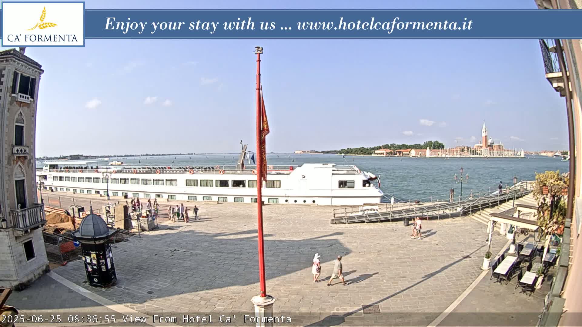 San Marco Basin from Via Garibaldi Live Cam - Venice, Veneto, Italy
