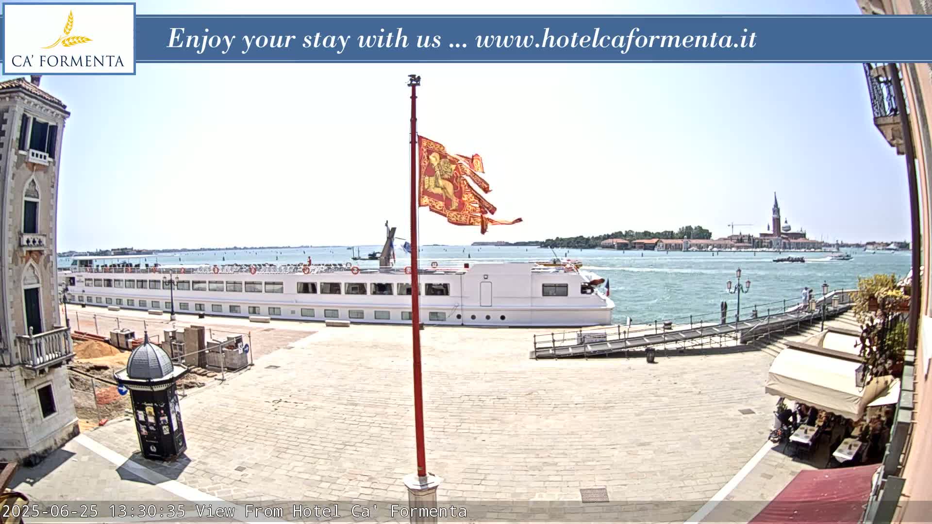 San Marco Basin from Via Garibaldi Live Cam - Venice, Veneto, Italy