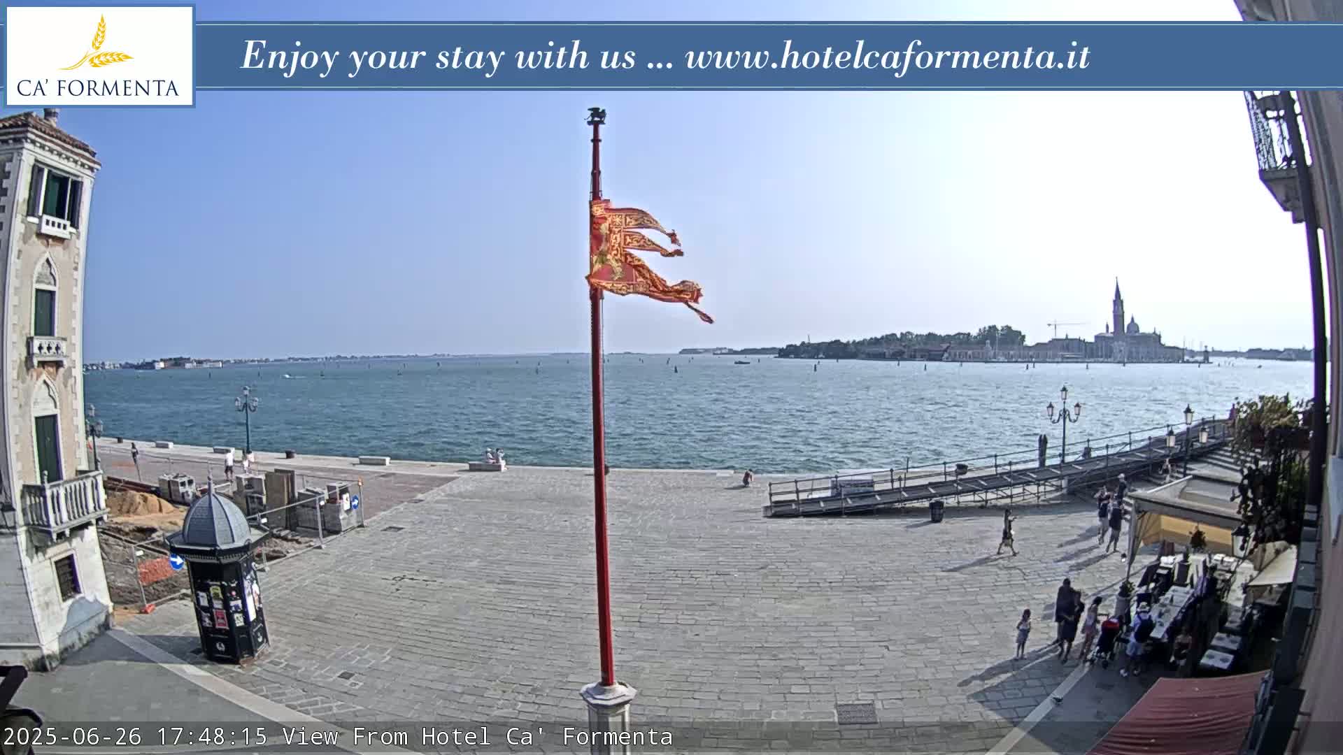 San Marco Basin from Via Garibaldi Live Cam - Venice, Veneto, Italy