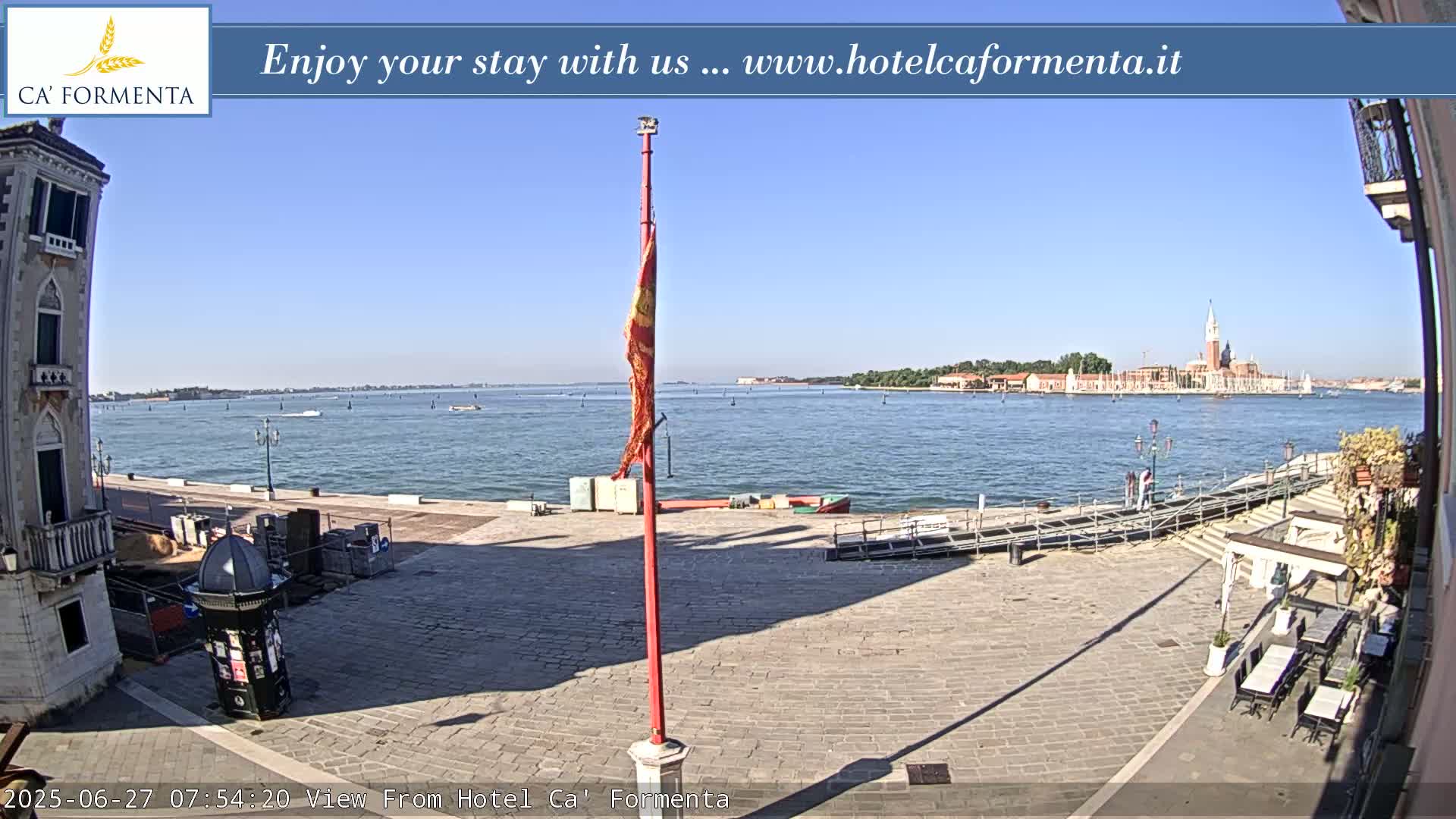 San Marco Basin from Via Garibaldi Live Cam - Venice, Veneto, Italy