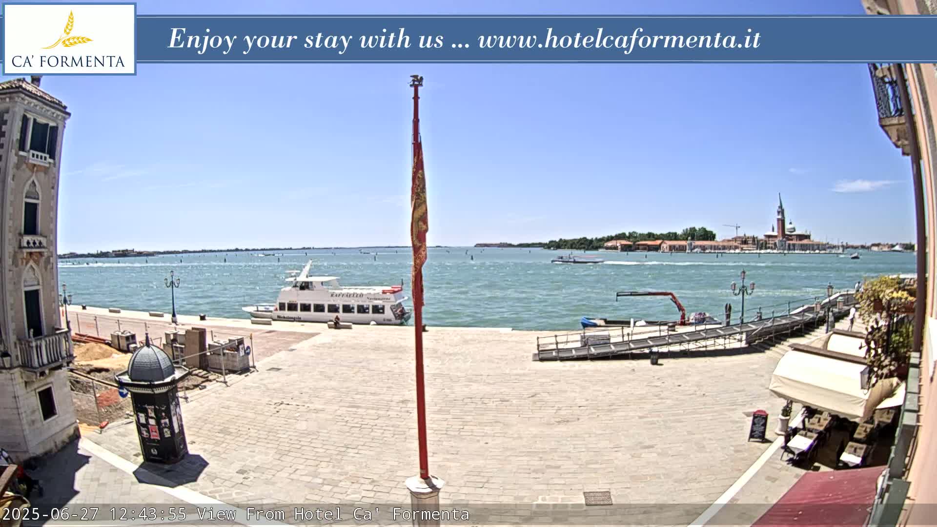 San Marco Basin from Via Garibaldi Live Cam - Venice, Veneto, Italy