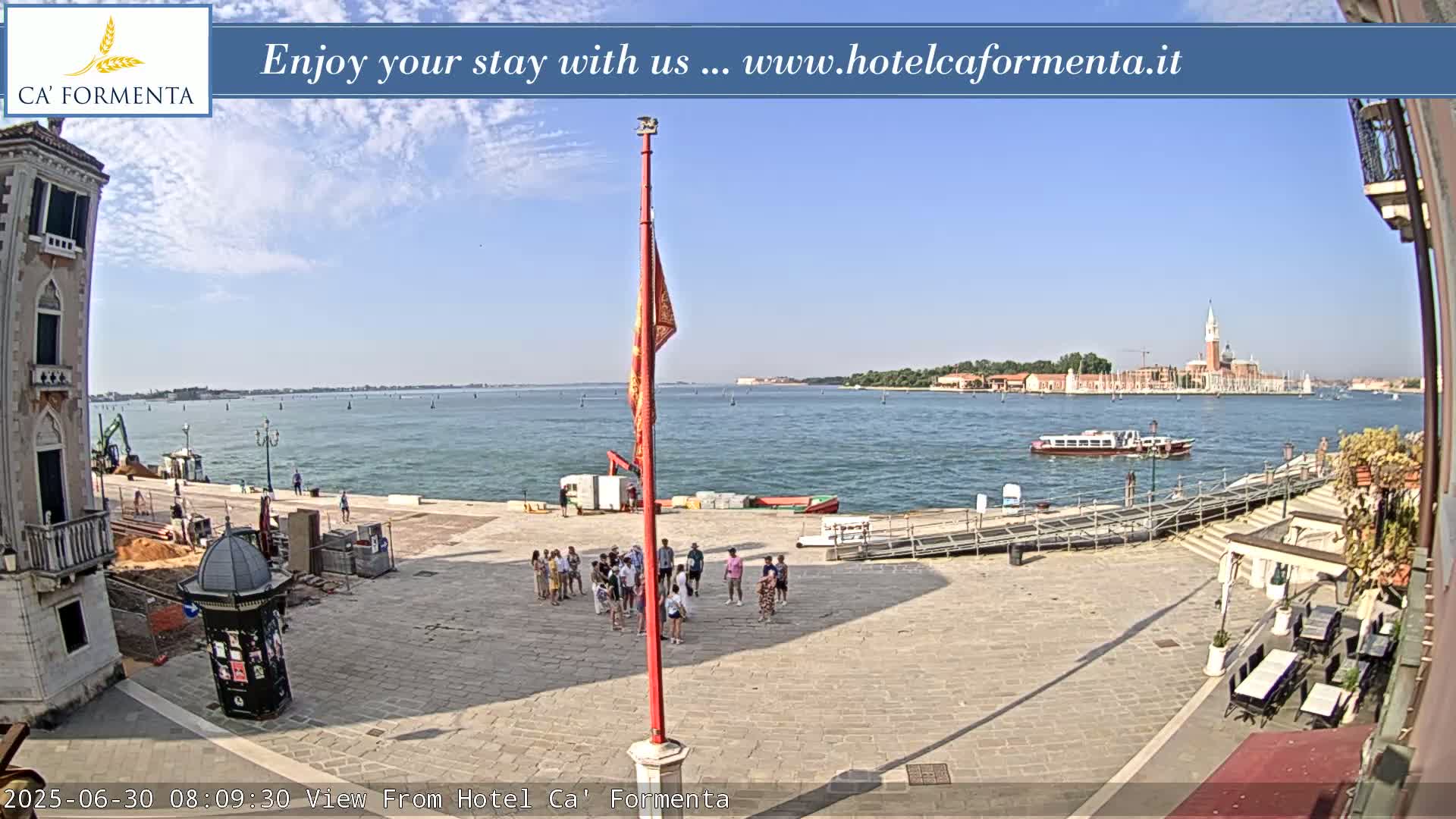 San Marco Basin from Via Garibaldi Live Cam - Venice, Veneto, Italy