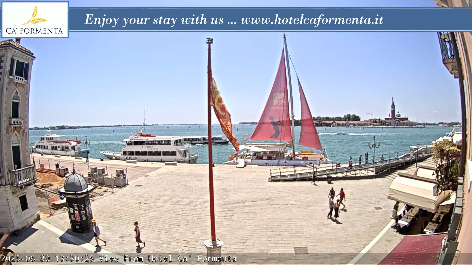 San Marco Basin from Via Garibaldi Live Cam - Venice, Veneto, Italy