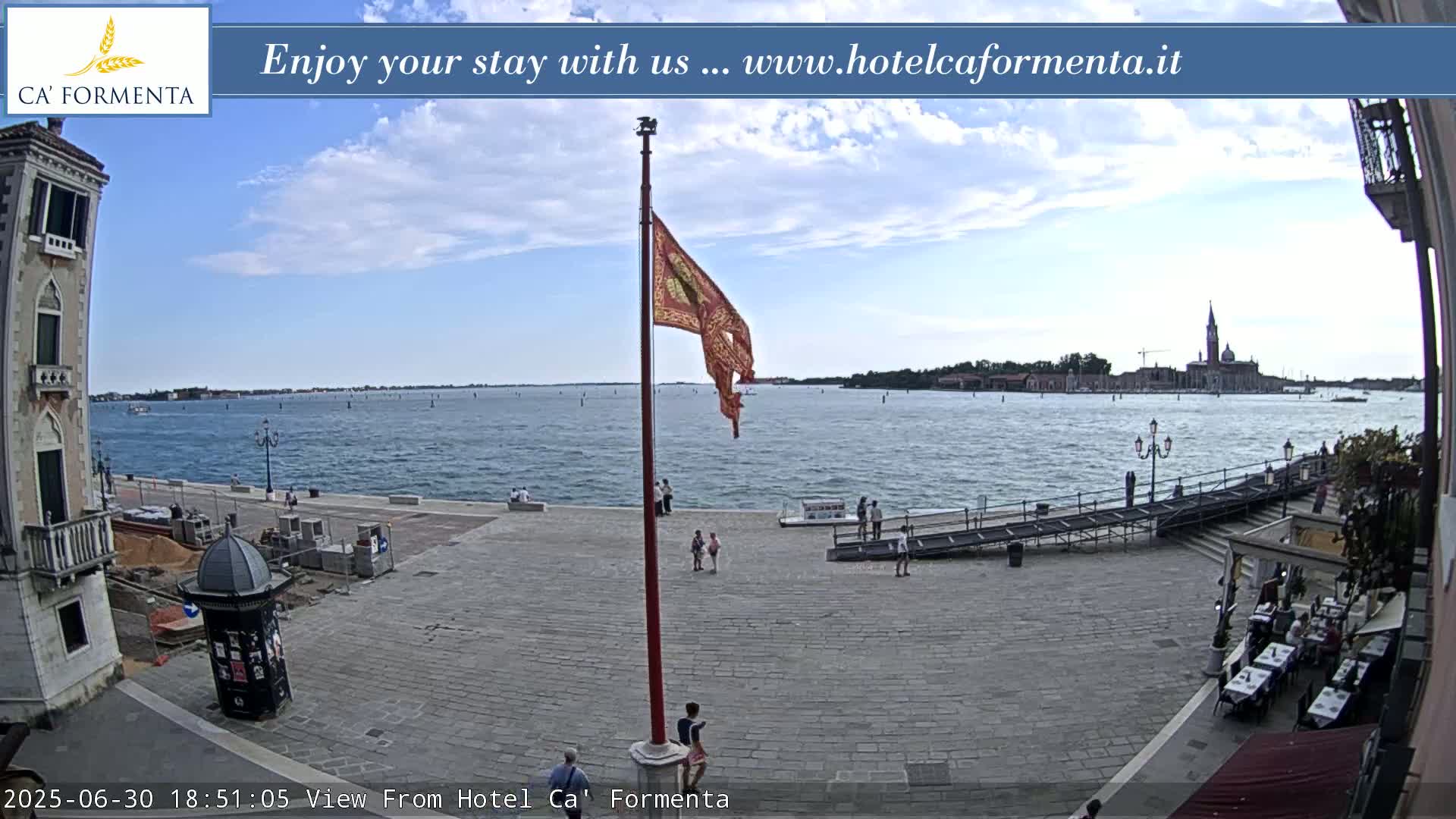 San Marco Basin from Via Garibaldi Live Cam - Venice, Veneto, Italy