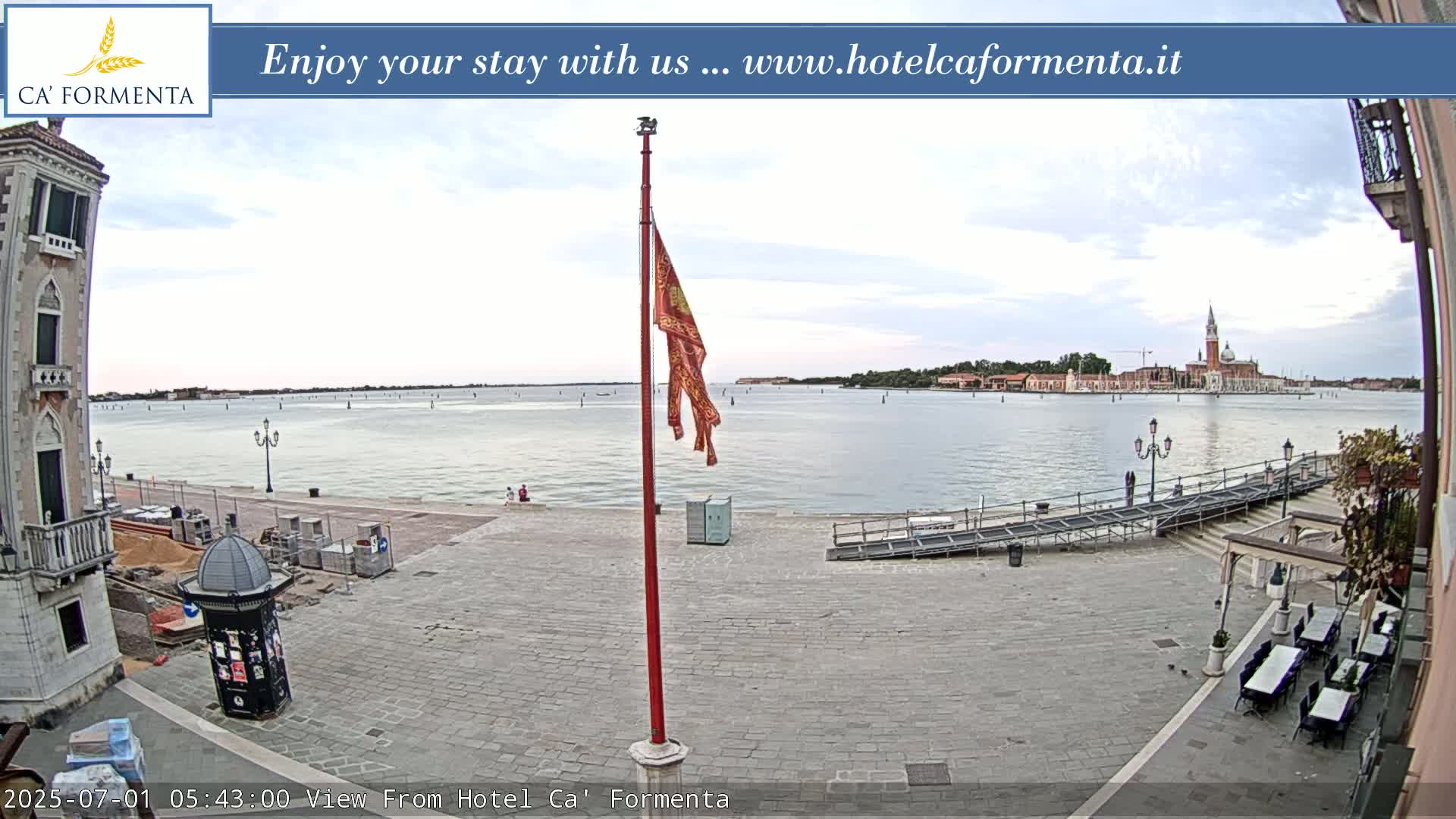 San Marco Basin from Via Garibaldi Live Cam - Venice, Veneto, Italy